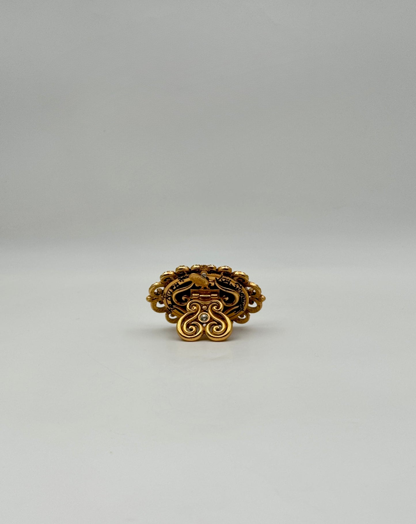 Jay Strongwater Mini Oval Picture Frame with Swarovski Crystals Luxury