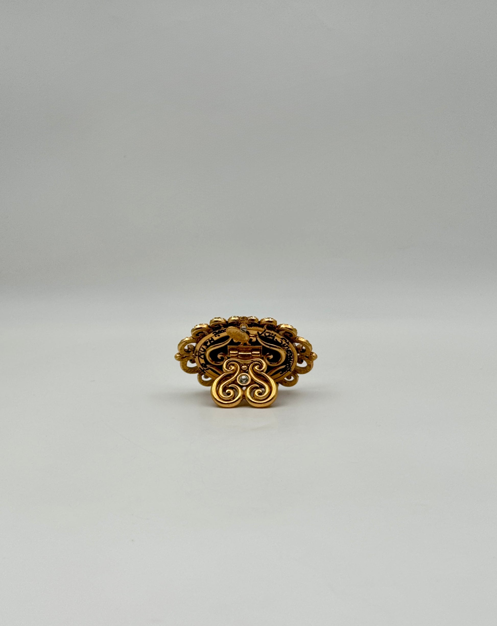 Jay Strongwater Mini Oval Picture Frame with Swarovski Crystals Luxury