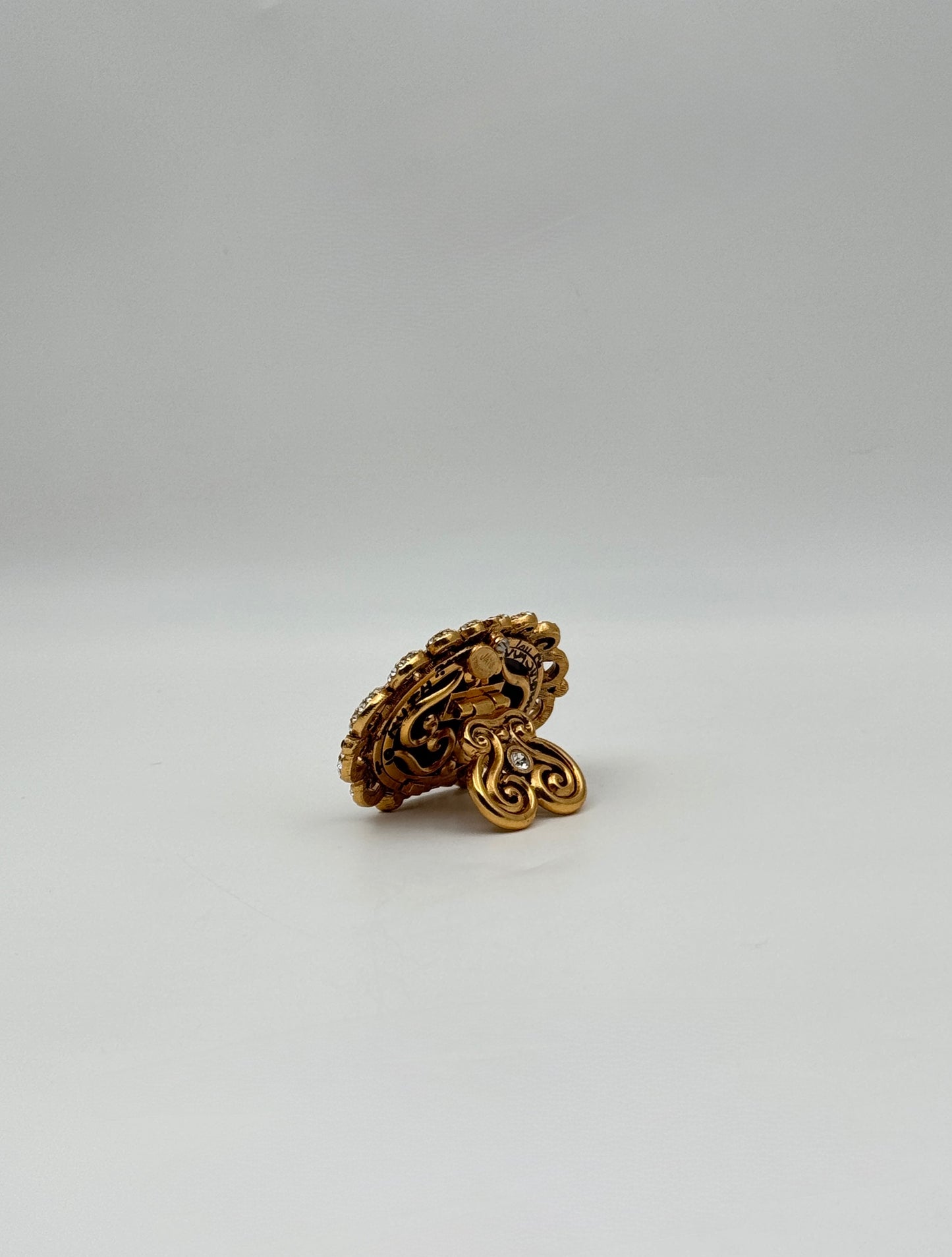 Jay Strongwater Mini Oval Picture Frame with Swarovski Crystals Luxury