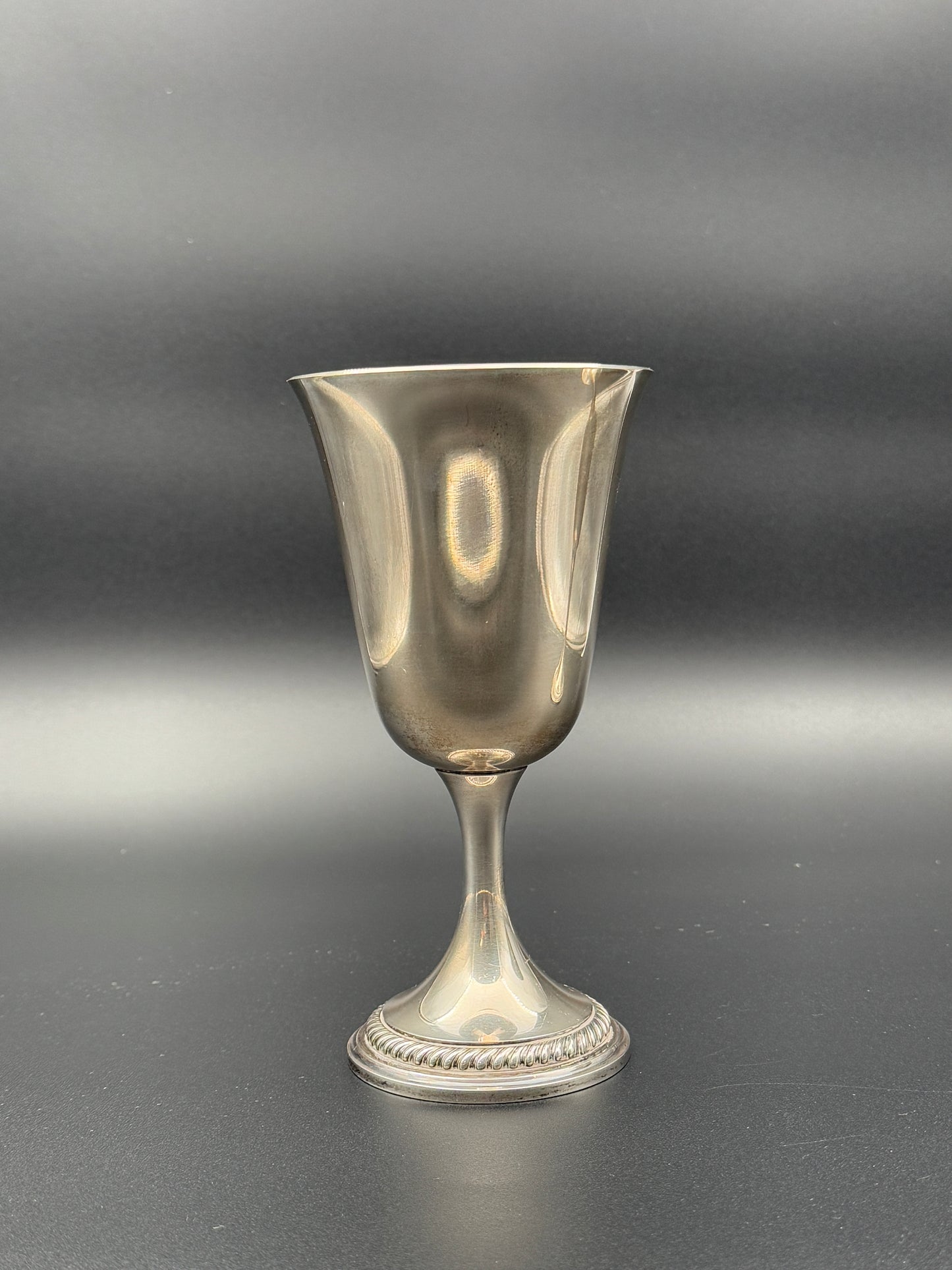 Vintage Sterling Silver Goblets – Ornate Stem Wine Cups (Set of 2)