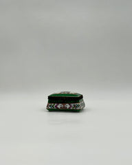 Samson Paris Hand-Painted Porcelain Trinket Box with Gilt Mounts, c. 1900