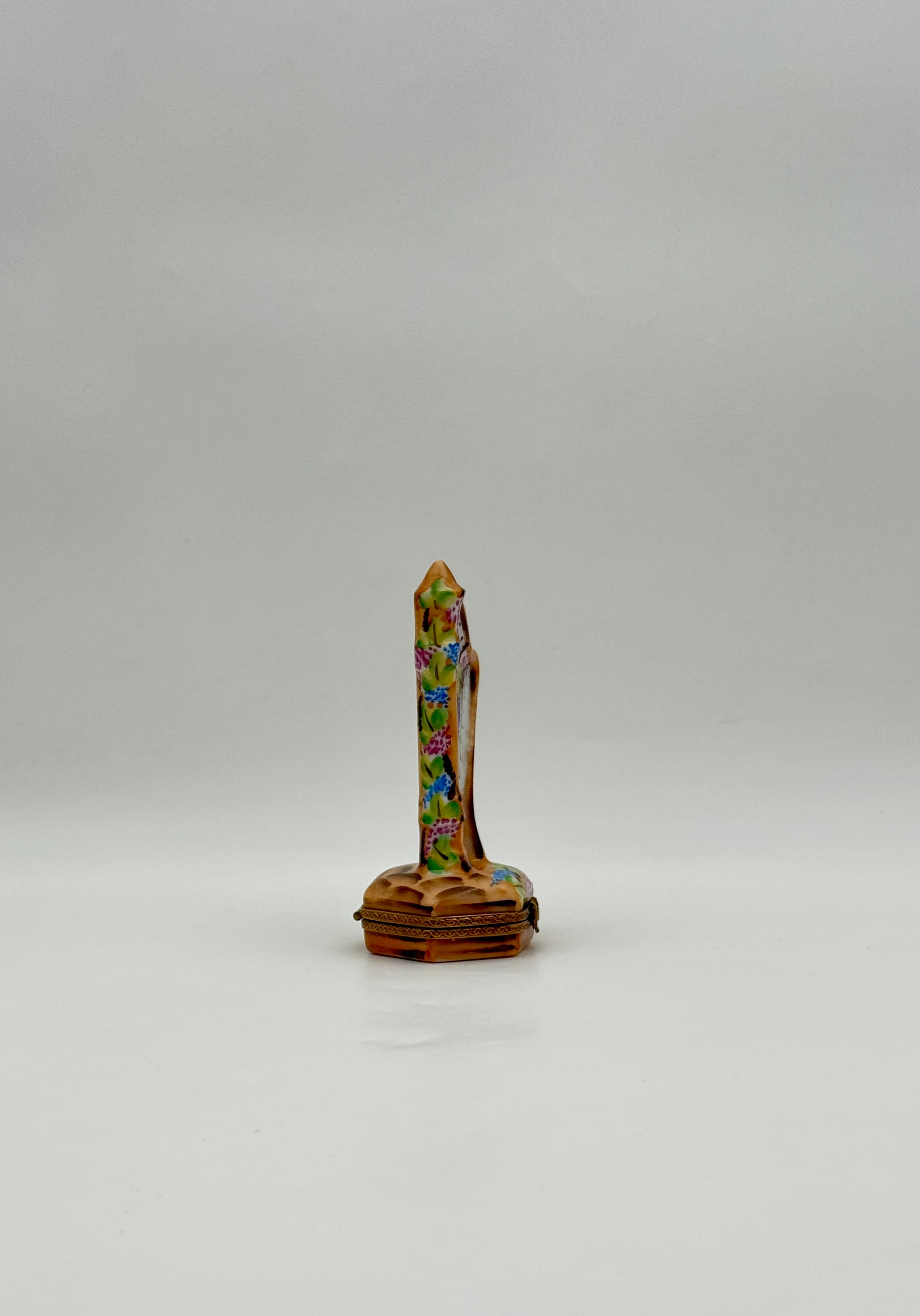 Limoges France Hand Painted Harp Porcelain Trinket Box Art Gift