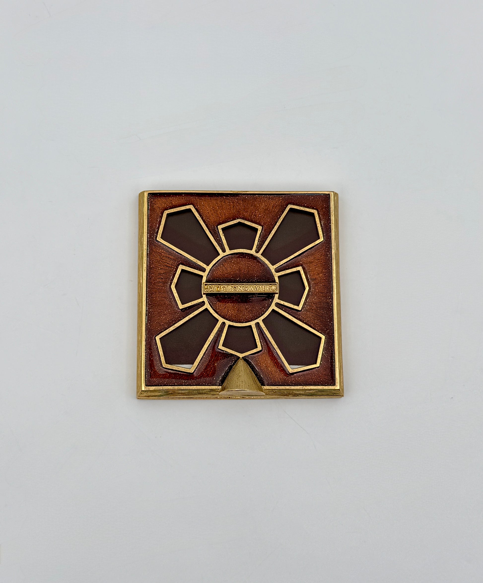 Jay Strongwater Animal Print Enamel Frame with Gold Swarovski Crystals