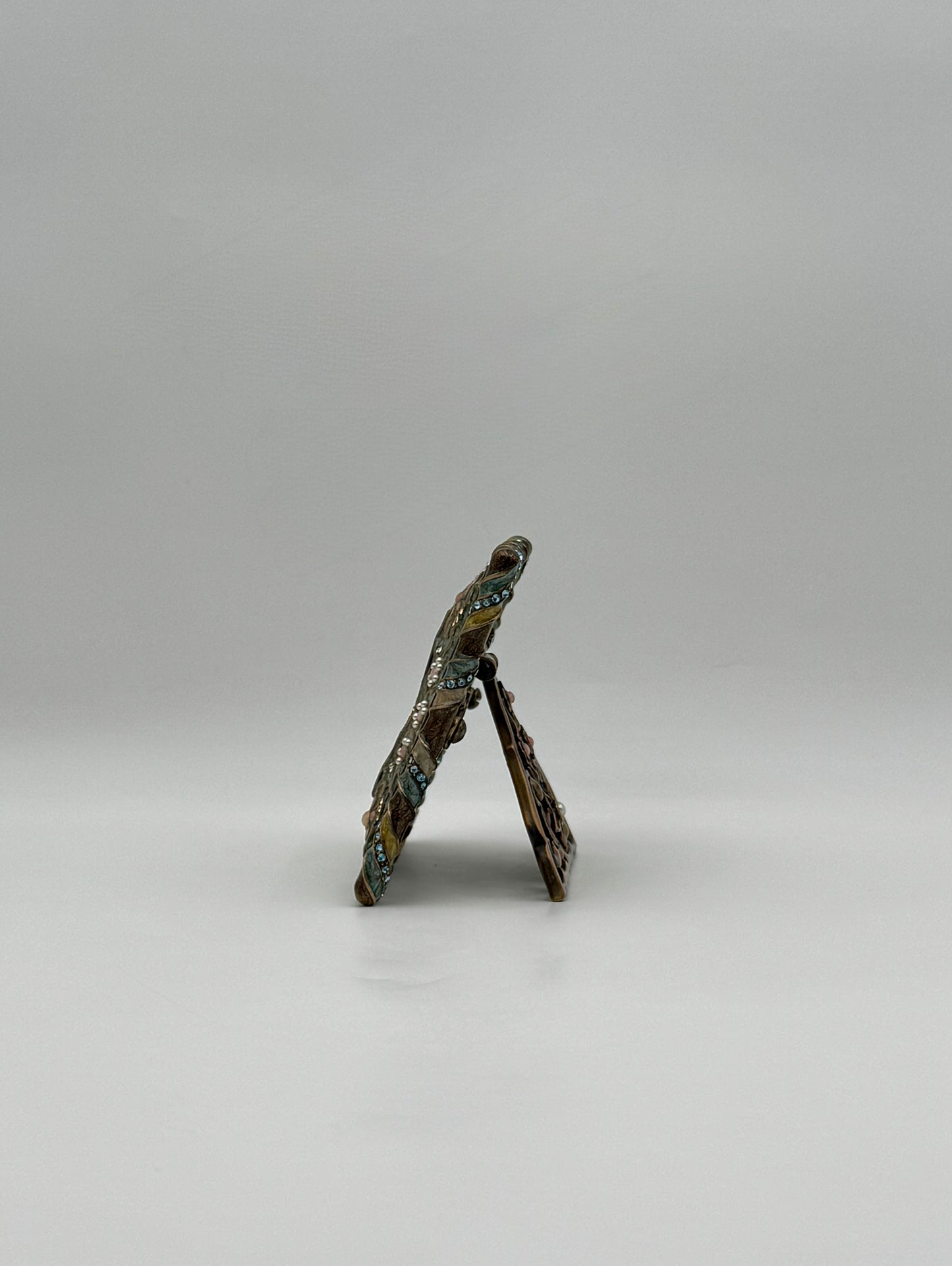 Jay Strongwater Square Turquoise Frame with Swarovski Crystals & Pearls