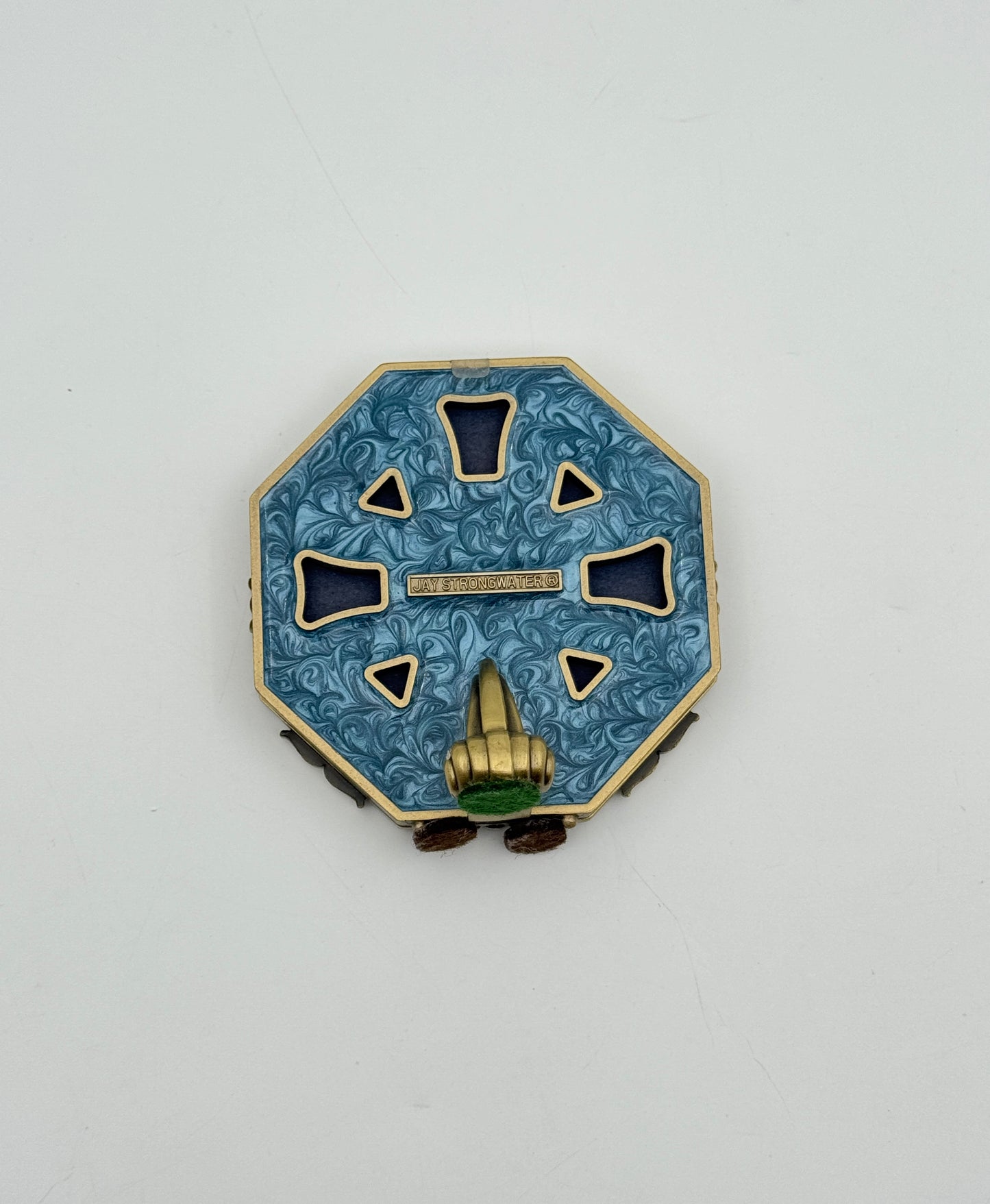 Jay Strongwater Cadet Blue Enamel Frame with Swarovski Crystals