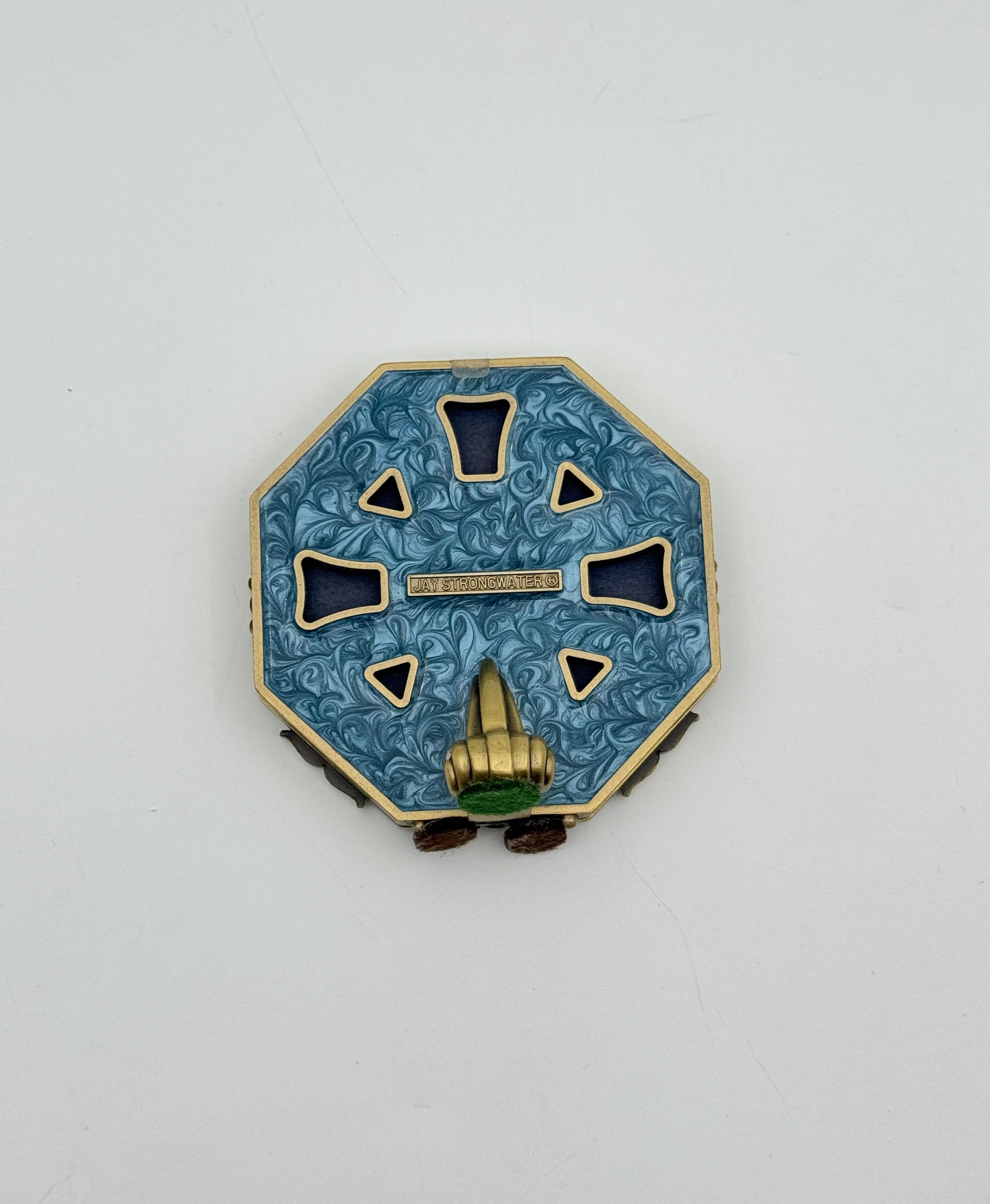 Jay Strongwater Cadet Blue Enamel Frame with Swarovski Crystals