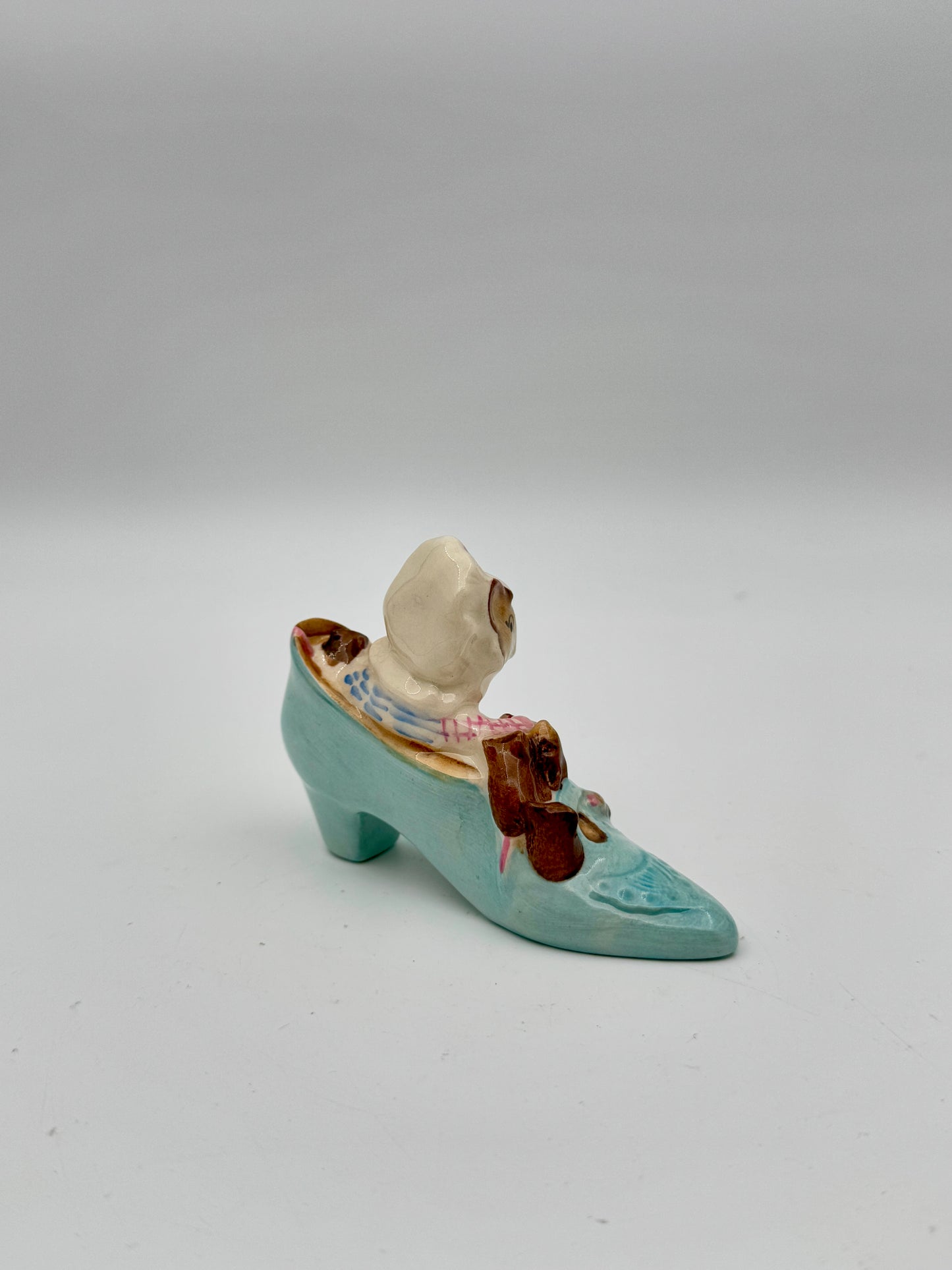 Beswick Beatrix Potter Figurine - The Old Woman Who Lived in a Shoe - 1953 Vintage Collectible