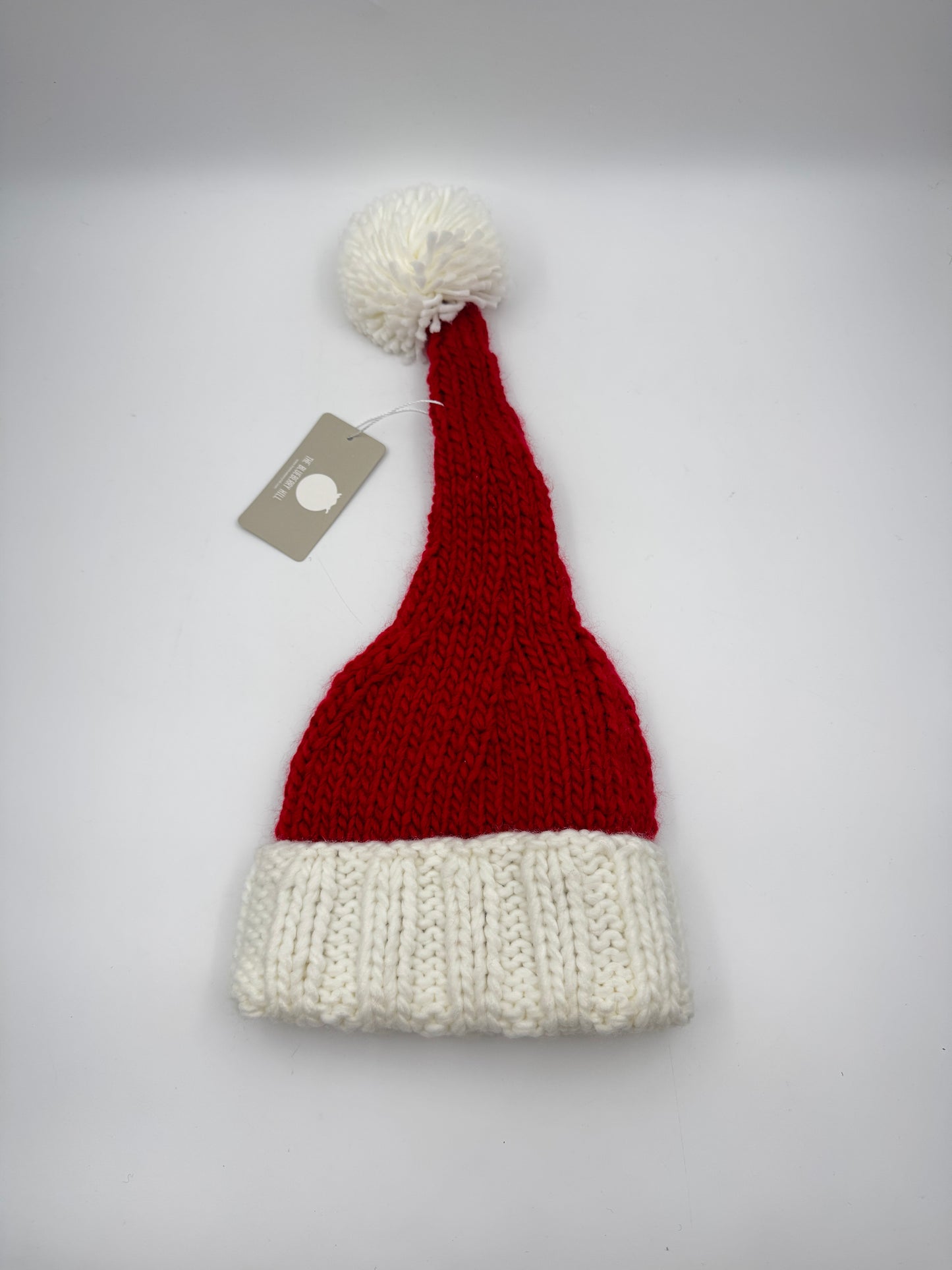 The Blueberry Hill Nicholas Santa Knit Hat – Red & White, Size 6–24 Months