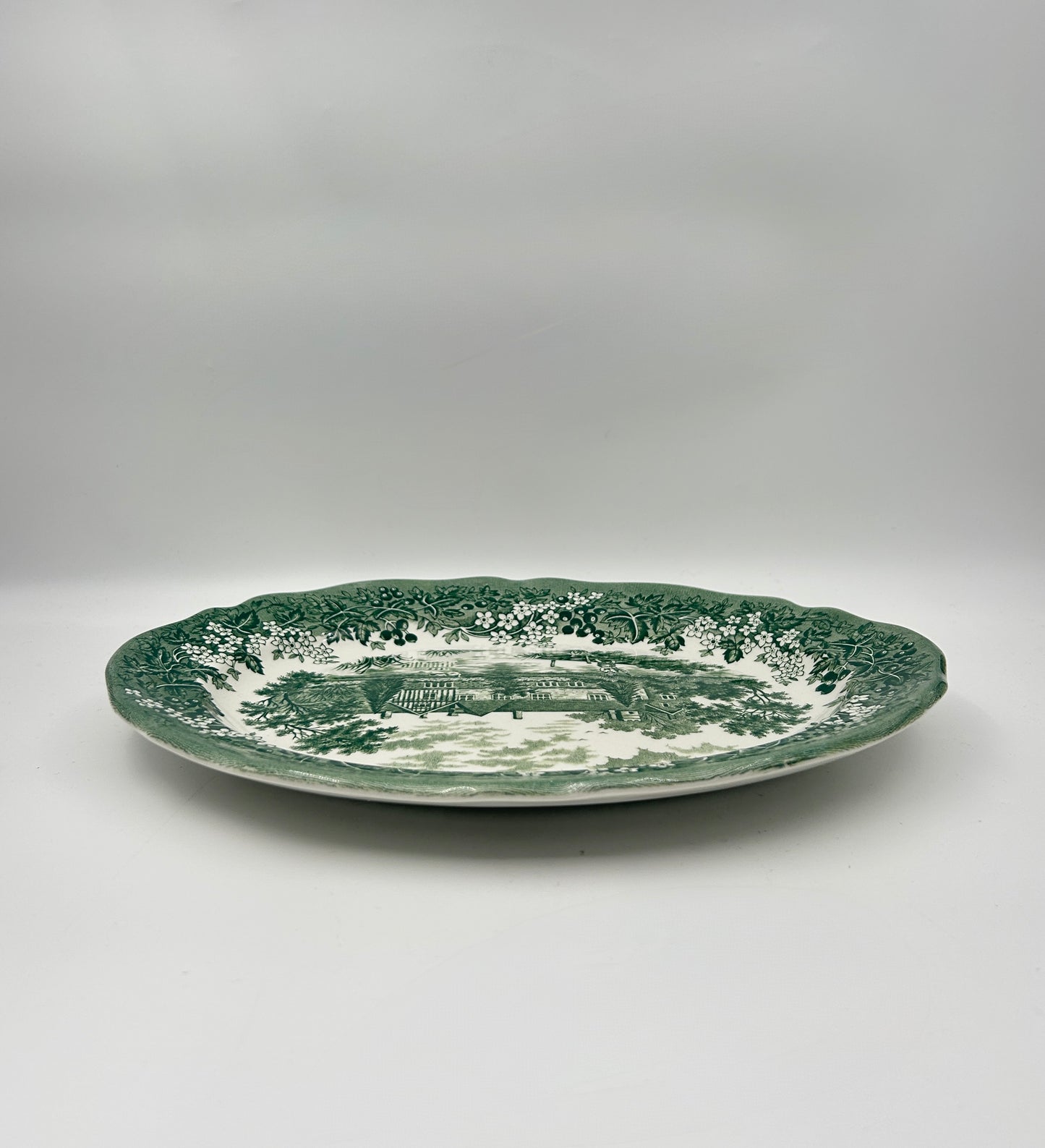 Merrie England Green Oval Platter – J&G Meakin –  Staffordshire, England