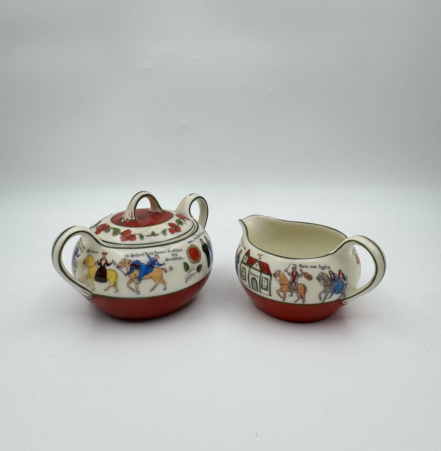 Rare 1960s Norwegian Bridal Porcelain Service – Set for 6 by Porsgrund, Norway
