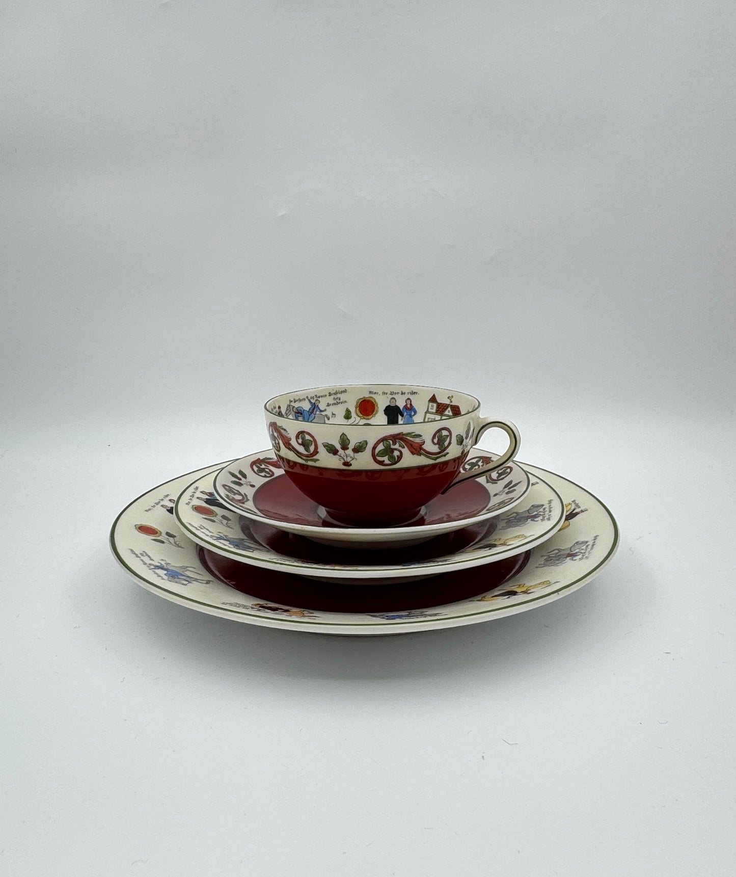 Rare 1960s Norwegian Bridal Porcelain Service – Set for 6 by Porsgrund, Norway