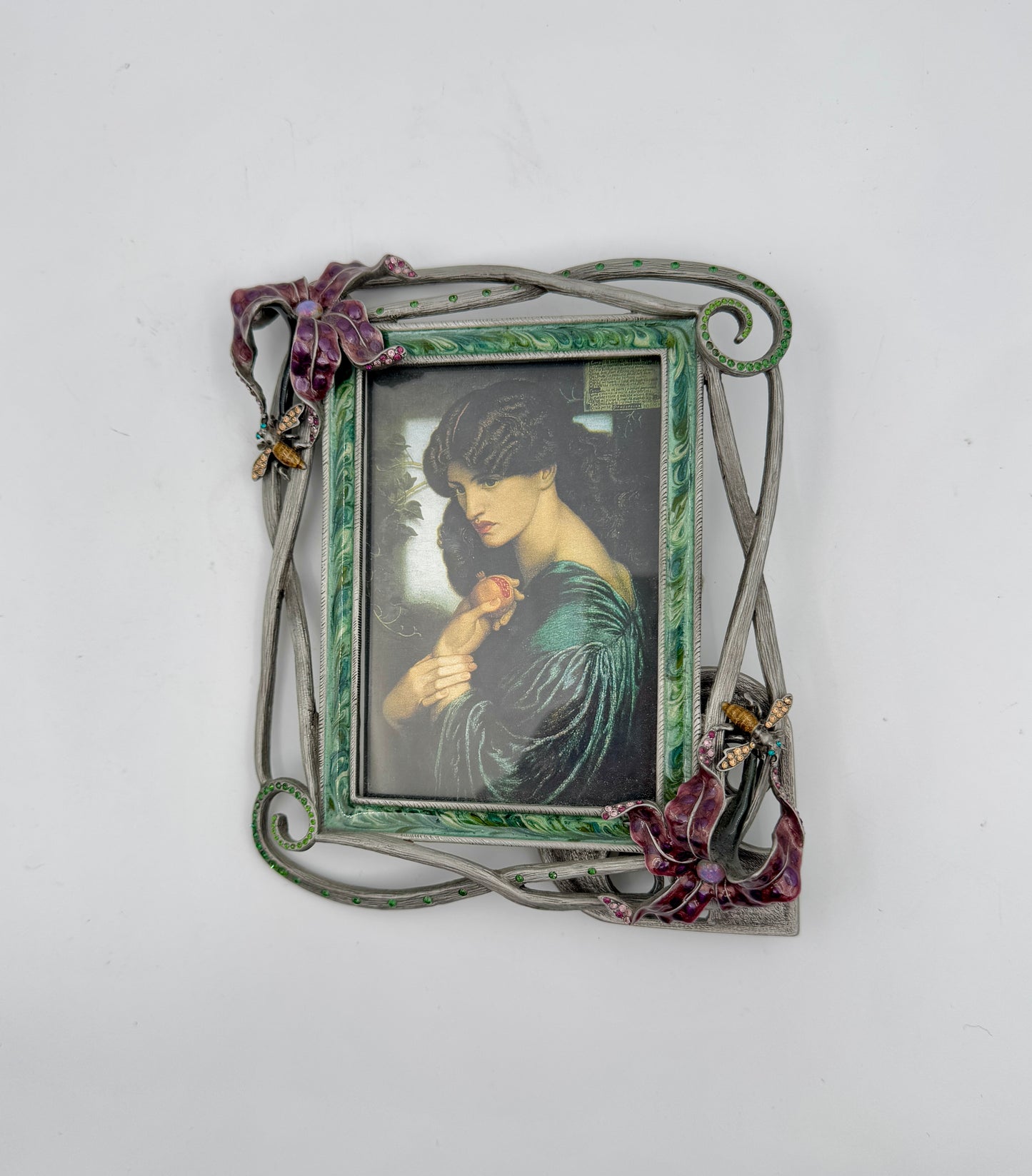 Jay Strongwater Art Nouveau Enamel & Crystal Butterfly Picture Frame – Rare Collectible