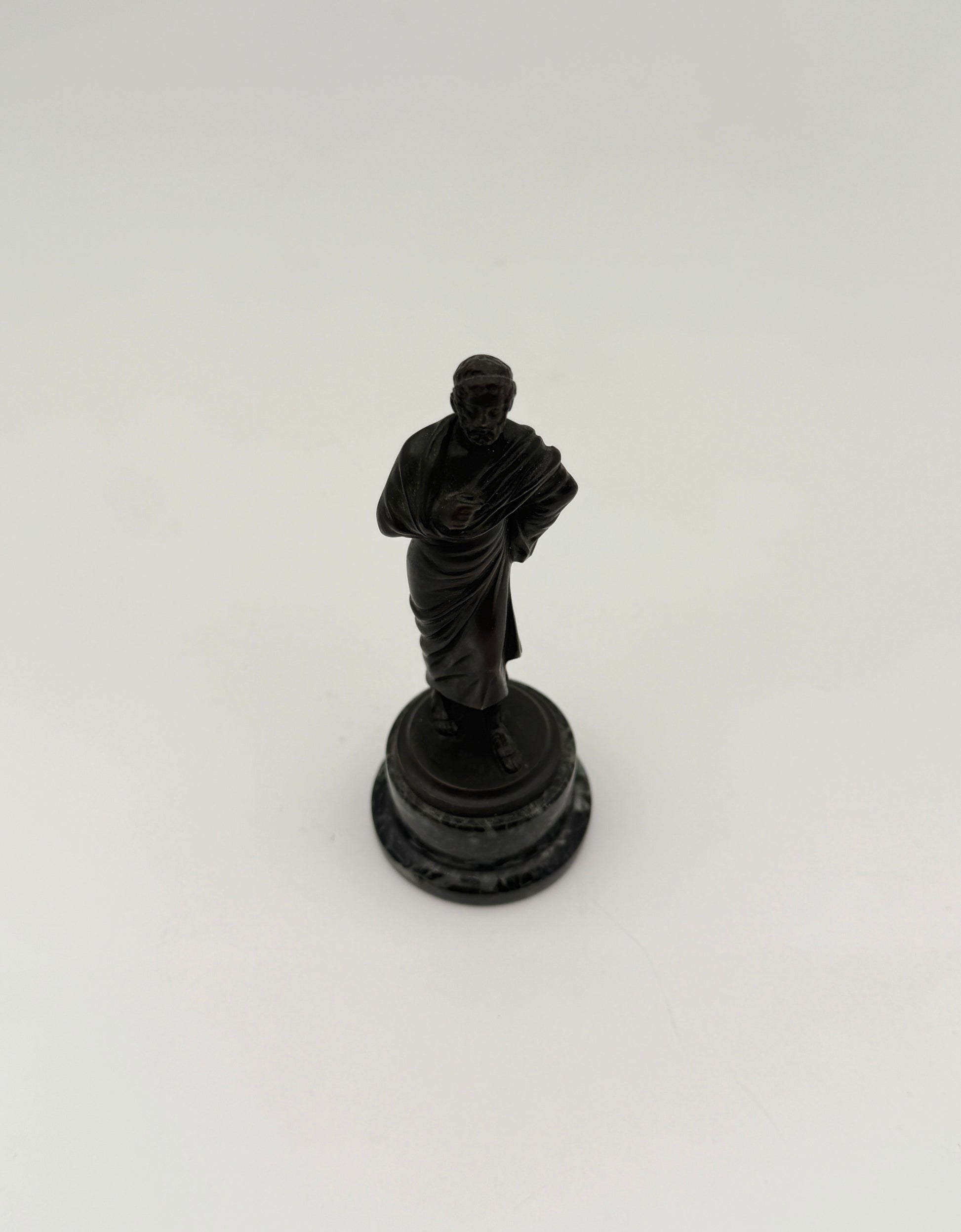 Bronze Roman Figure on Marble Base – c. 1900 Classical Art Sculptures