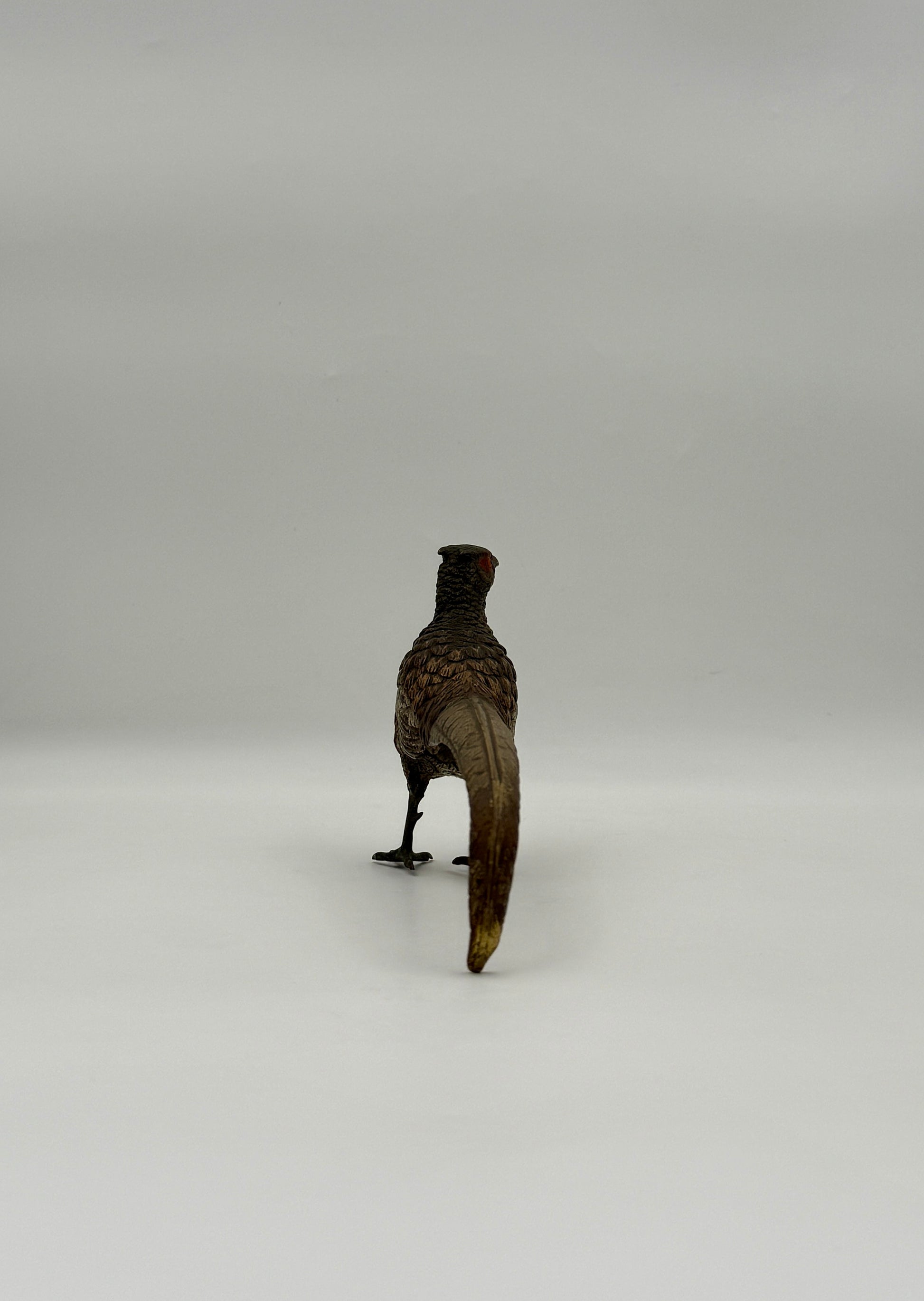Cold Painted Spelter Pheasant Figurine – Antique Style Bird Sculpture