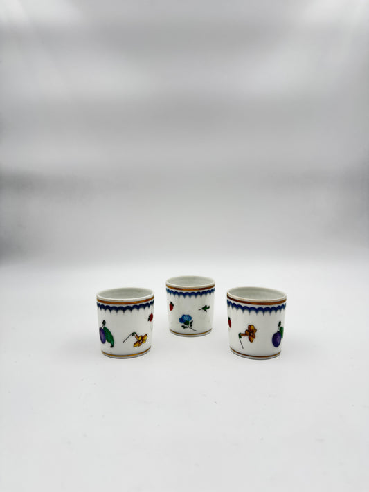 Richard Ginori Italian Fruits (Antico Doccia) Porcelain Toothpick Holder – Set of 3