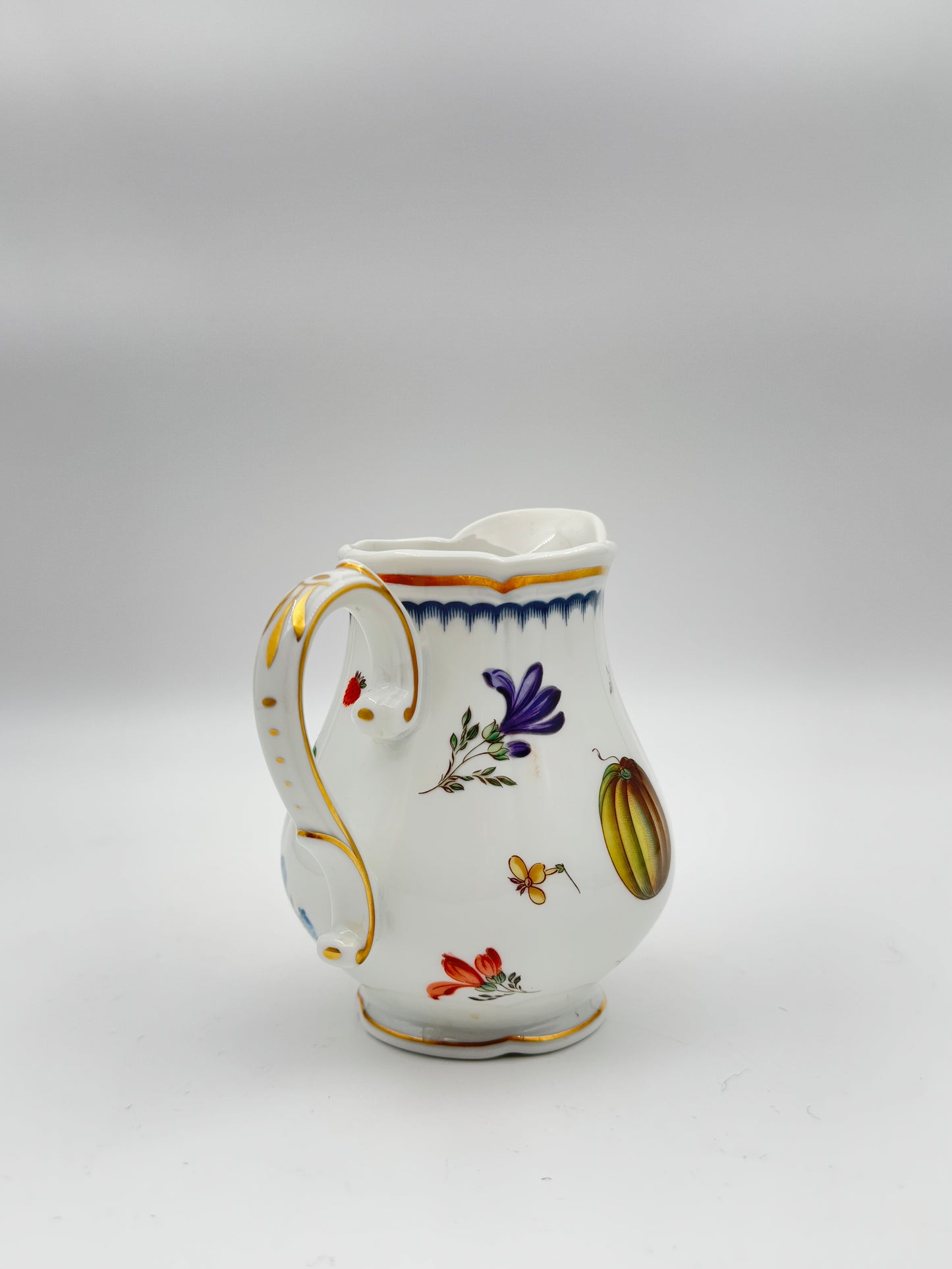 Richard Ginori Italian Fruits (Antico Doccia) Creamer – 8 oz Porcelain Pitcher – Made in Italy