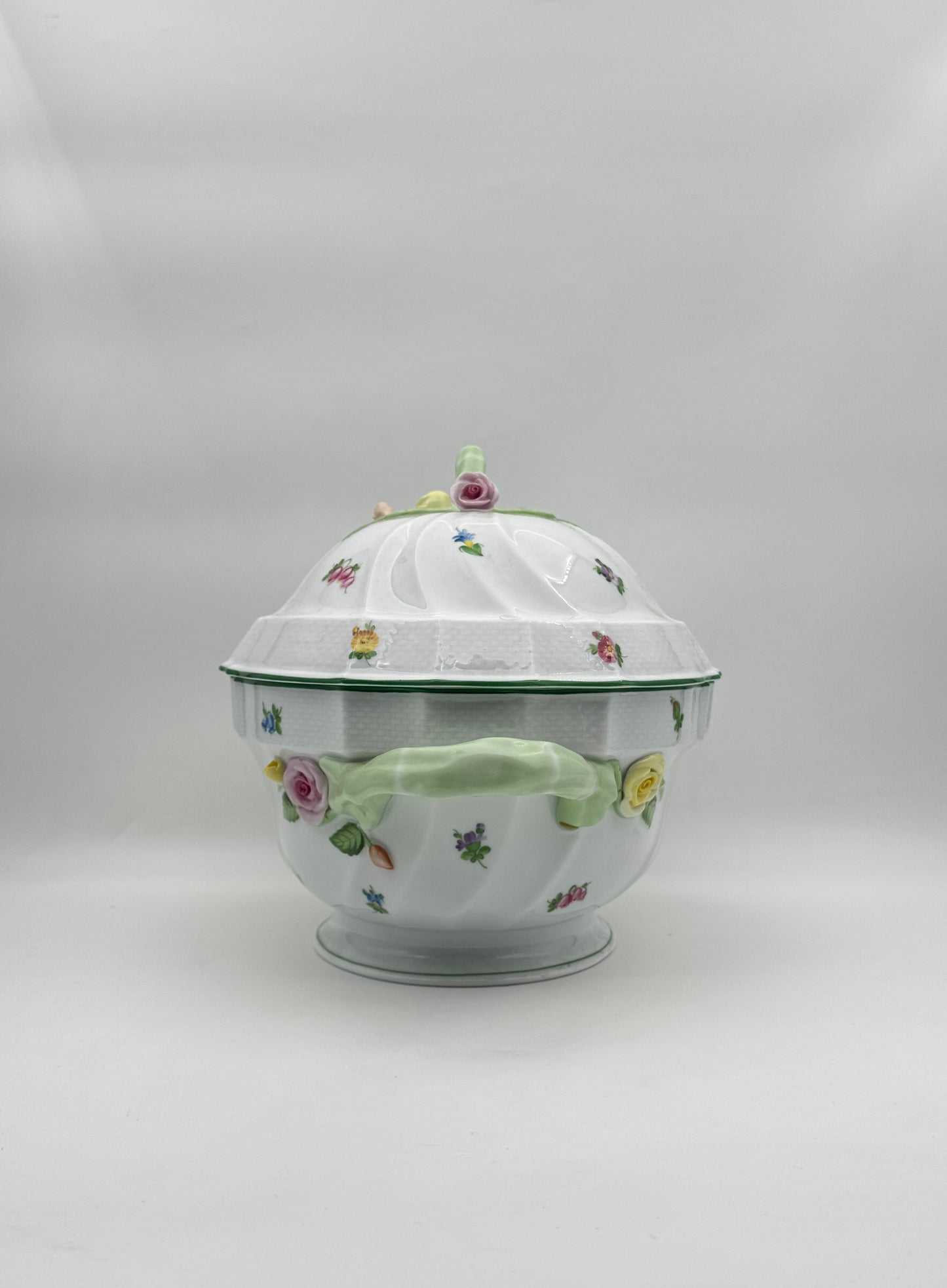 Herend Thousand Flowers Porcelain Covered Tureen with Handles, Hungary