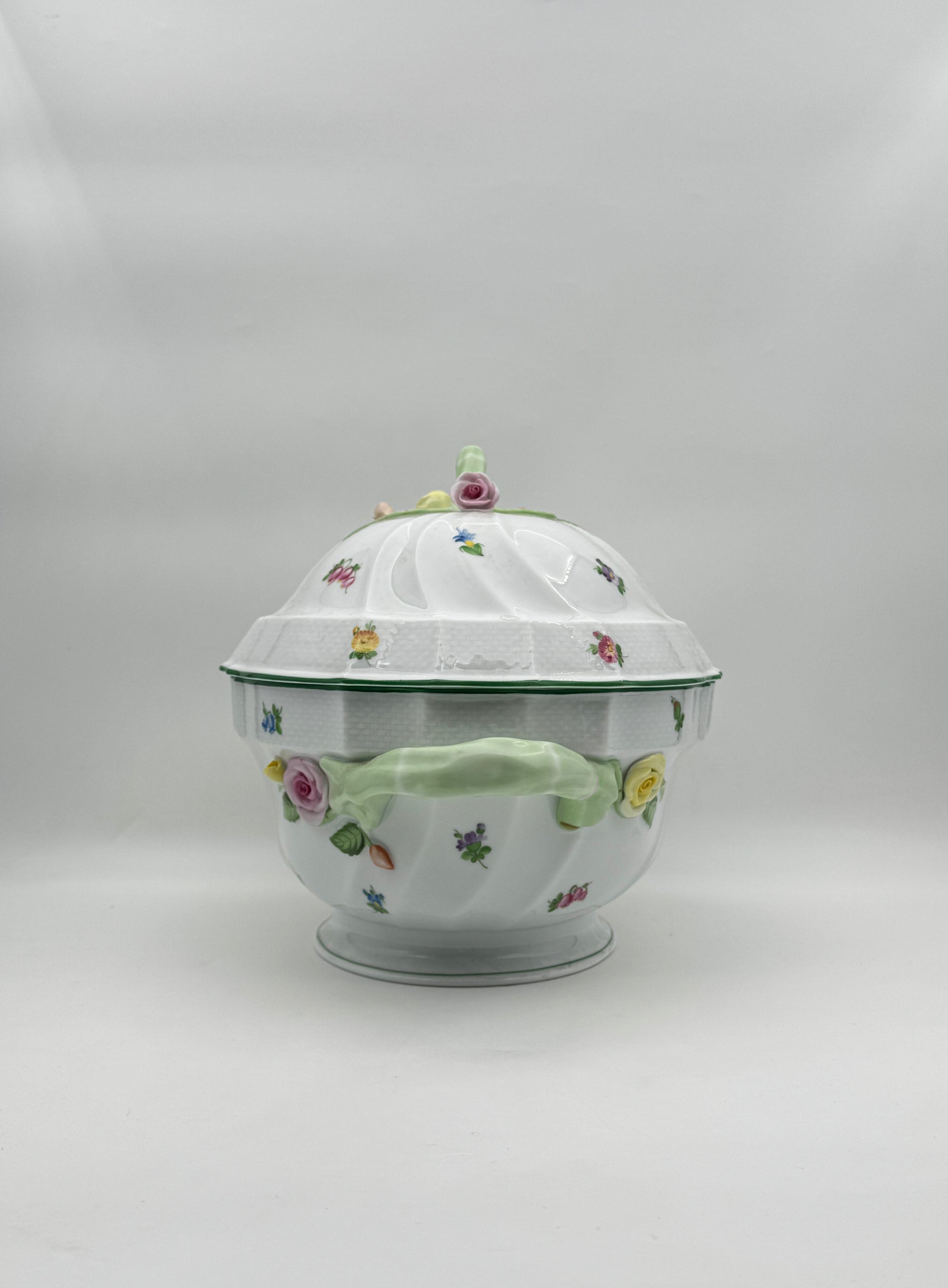 Herend Thousand Flowers Porcelain Covered Tureen with Handles, Hungary