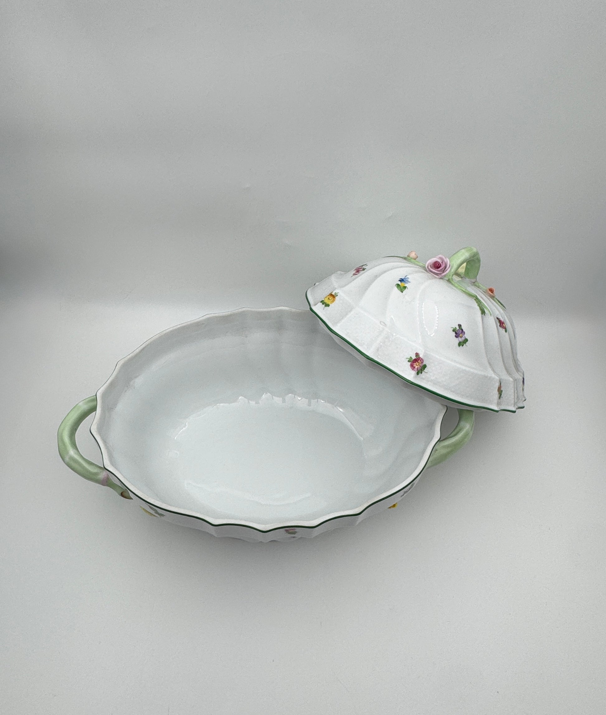 Herend Thousand Flowers Porcelain Covered Tureen with Handles, Hungary