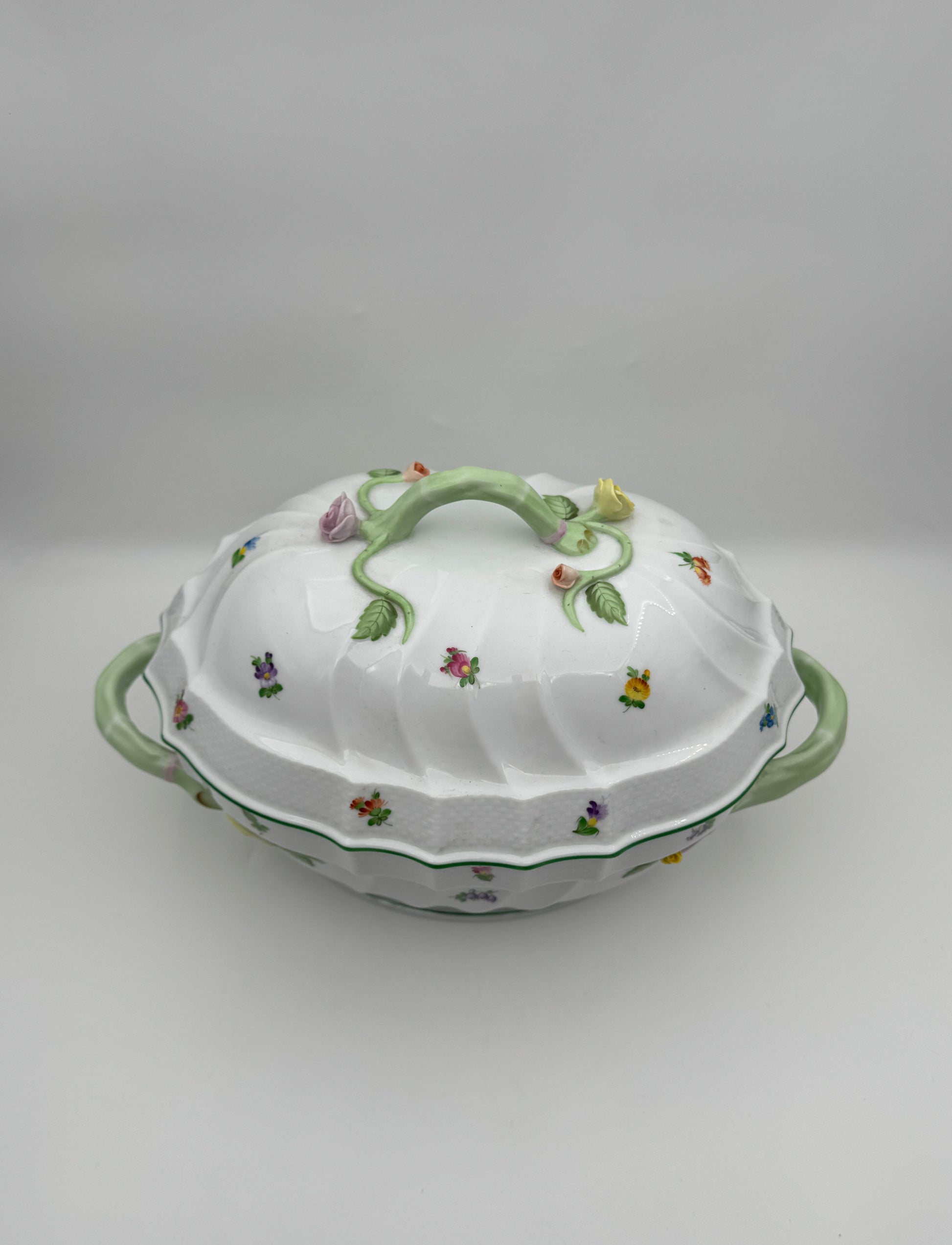 Herend Thousand Flowers Porcelain Covered Tureen with Handles, Hungary
