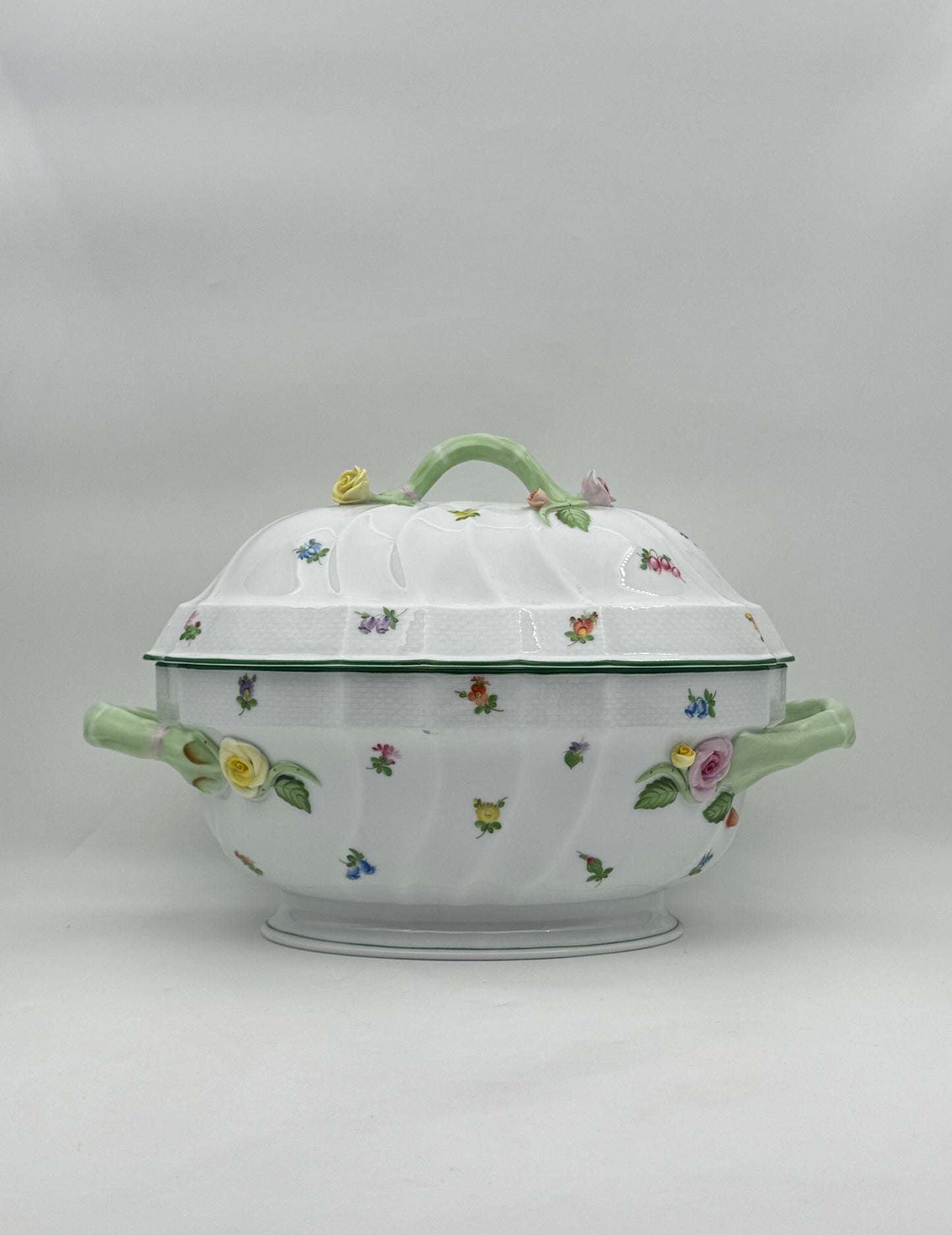 Herend Thousand Flowers Porcelain Covered Tureen with Handles, Hungary