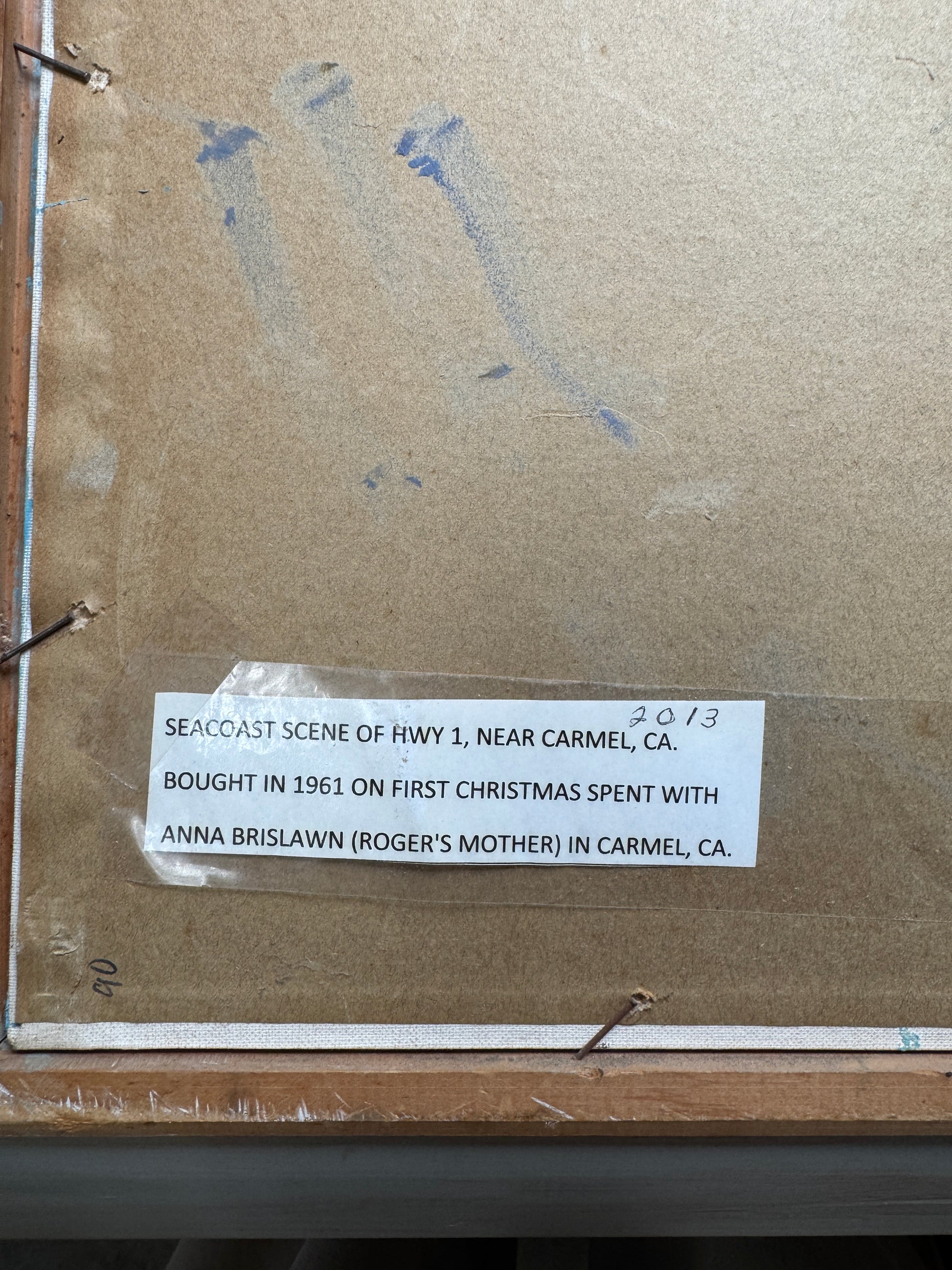 Original Oil on Board “Seacoast, Hwy 1 near Carmel, CA” by Farris Wheeler