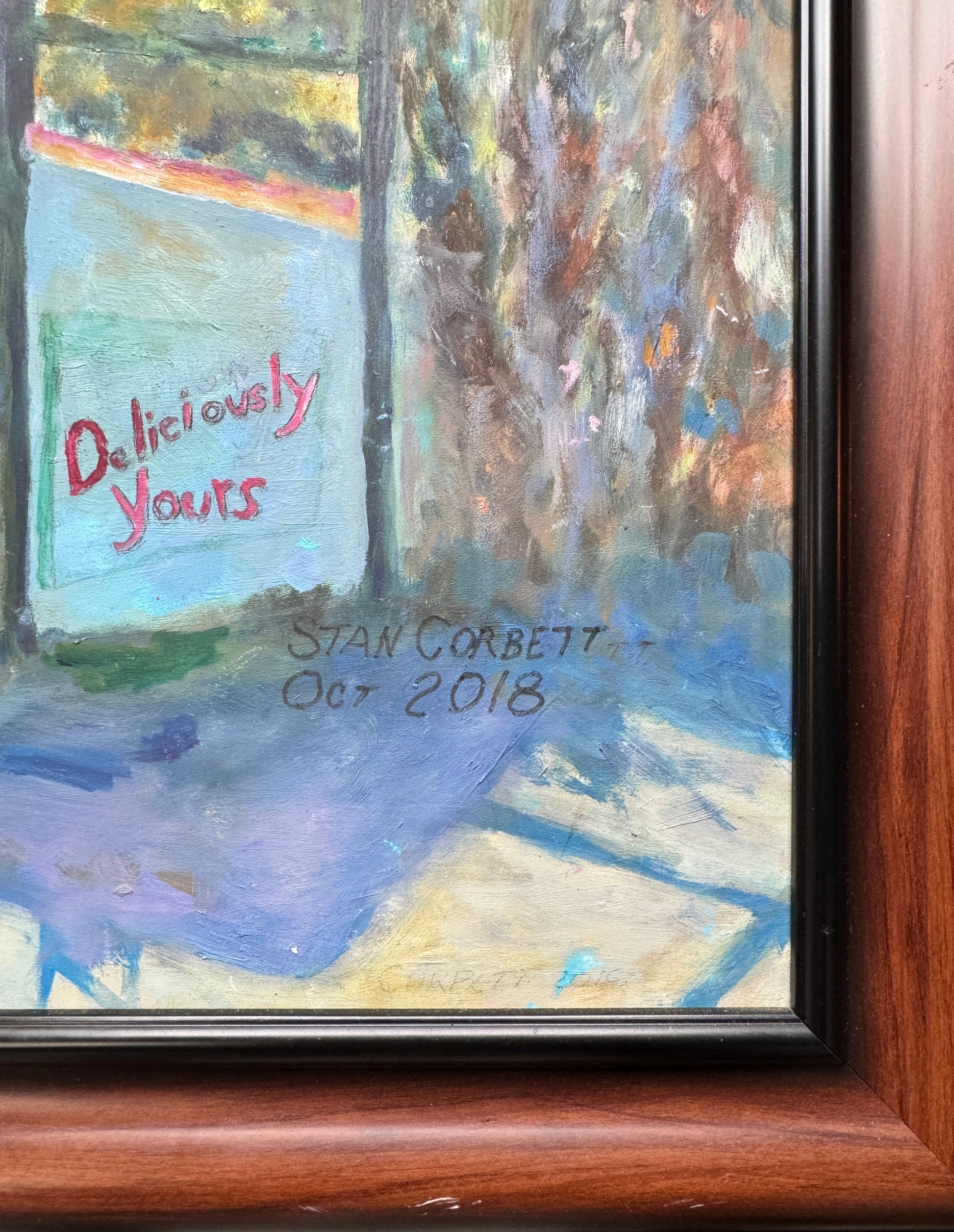 Stan Corbett “Annie’s Stand” Rancho Palos Verdes Oil on Board, 2018