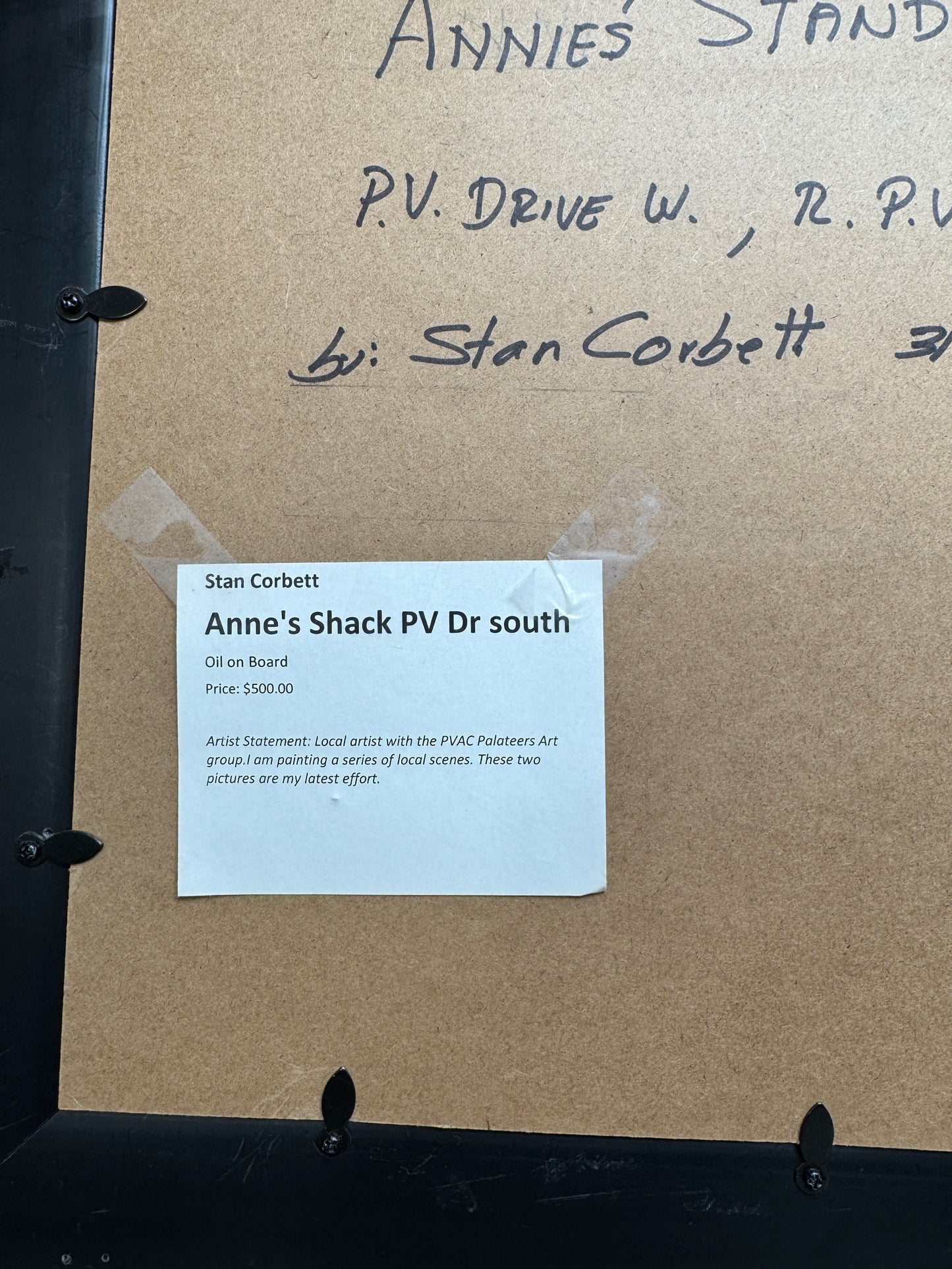 Stan Corbett “Annie’s Stand” Rancho Palos Verdes Oil on Board, 2018