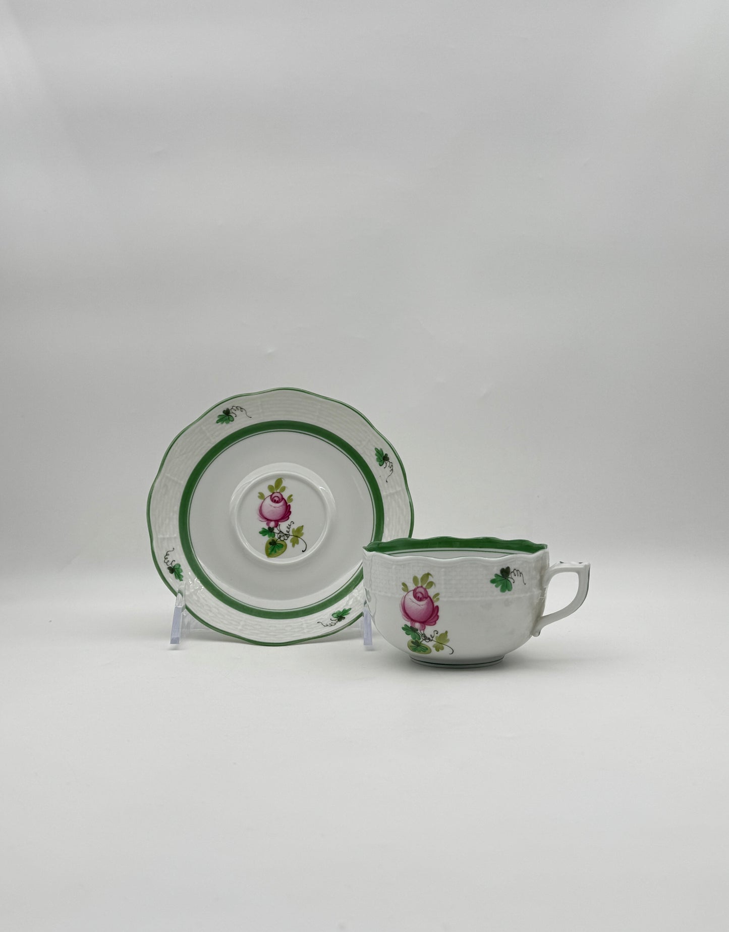 Herend “Vienna Rose” Partial Porcelain Dinner Service for 12, Hungary