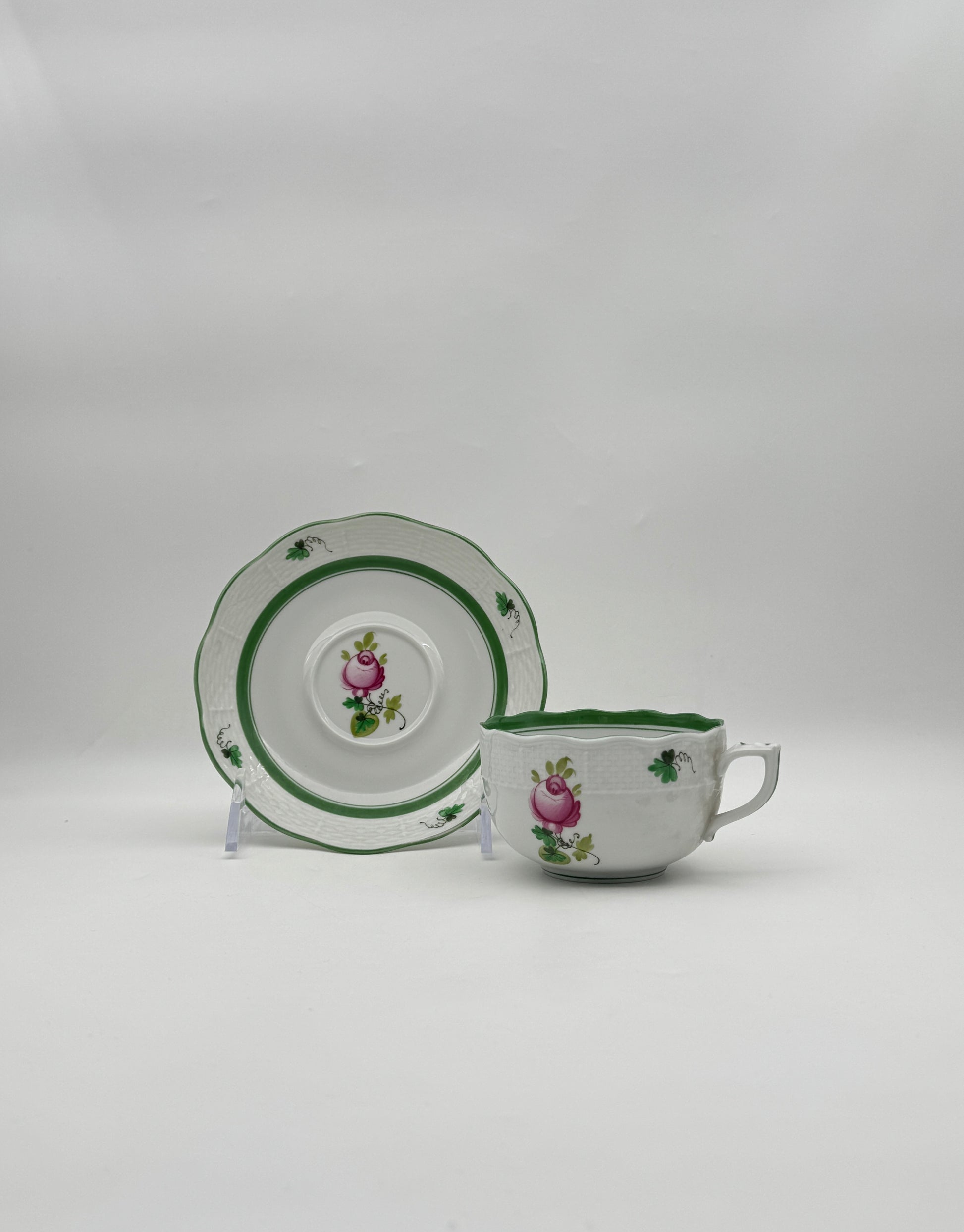 Herend “Vienna Rose” Partial Porcelain Dinner Service for 12, Hungary
