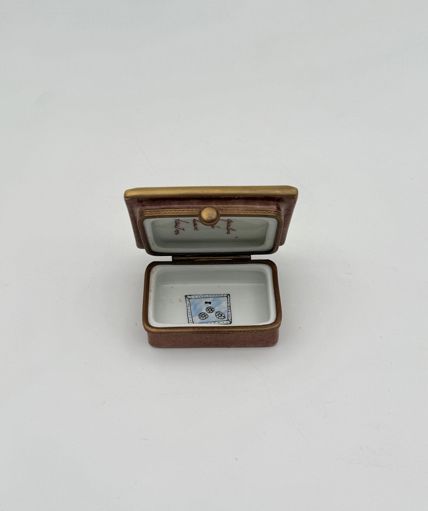 Limoges France Porcelain Trinket Box After Toulouse-Lautrec Painting