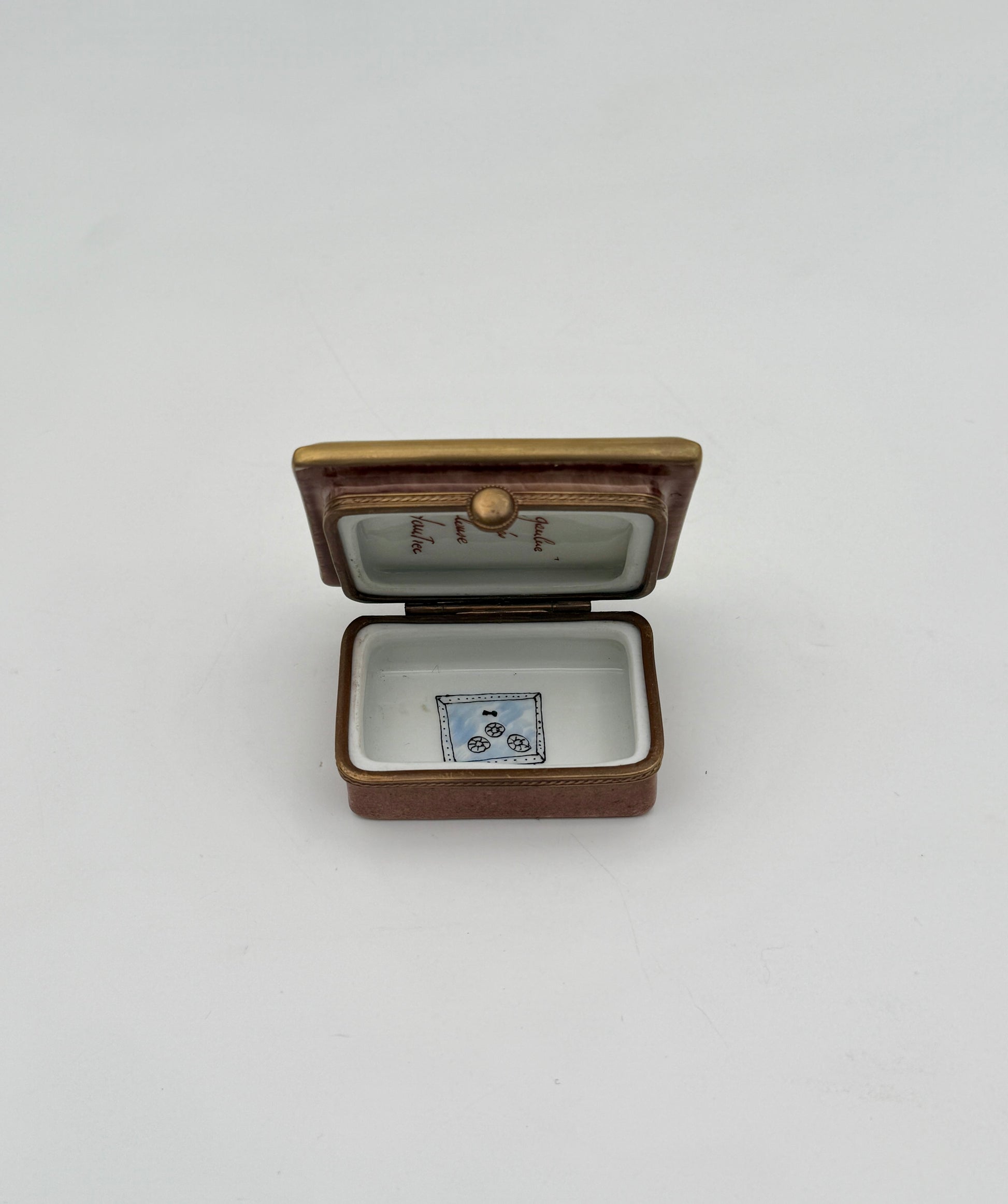 Limoges France Porcelain Trinket Box After Toulouse-Lautrec Painting