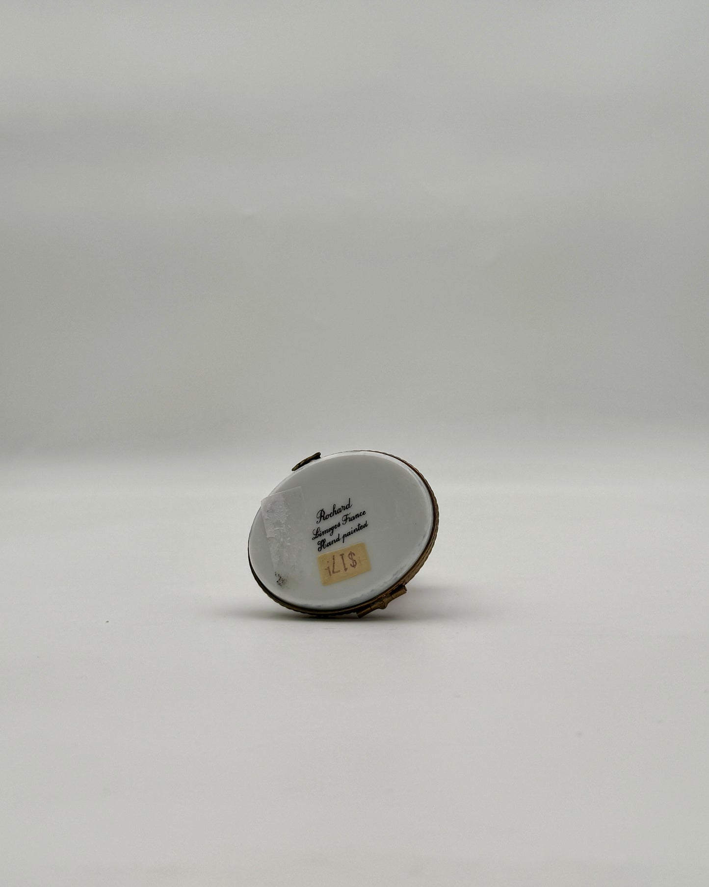 Limoges France Penguin in Dressing Gown Porcelain Trinket Box Rochard