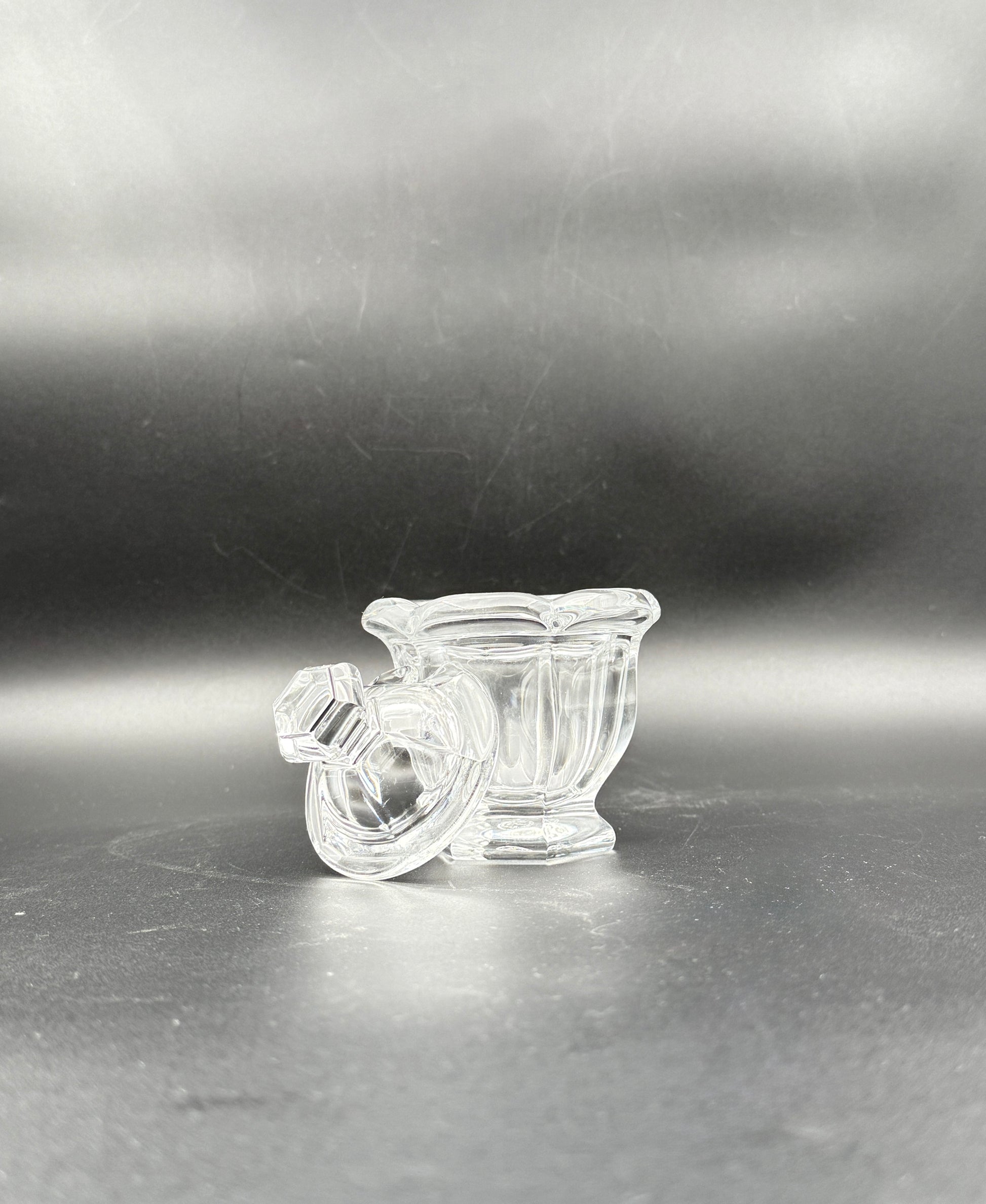 Baccarat Crystal Jam Jar with Lid France Clear Cut Glass