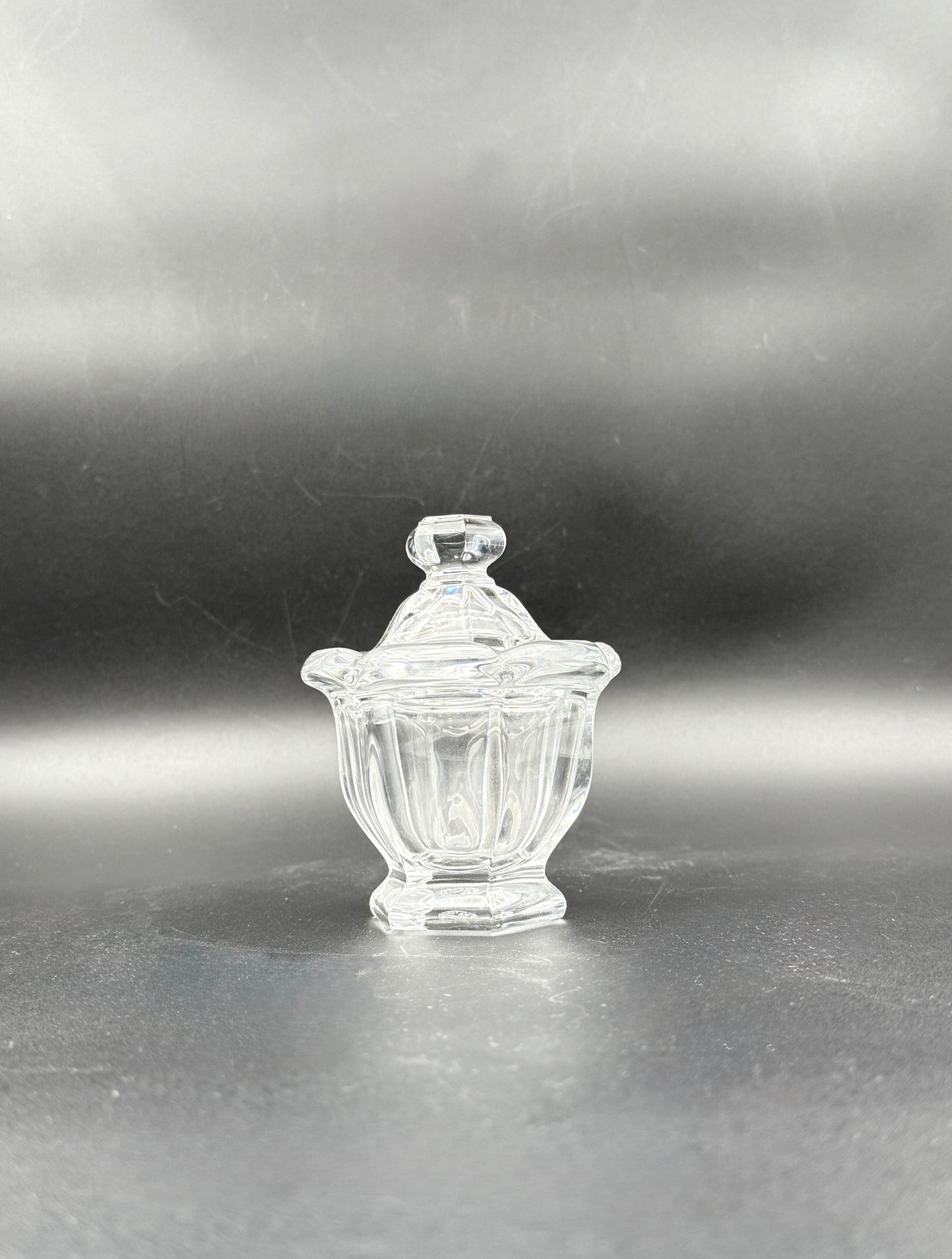 Baccarat Crystal Jam Jar with Lid France Clear Cut Glass