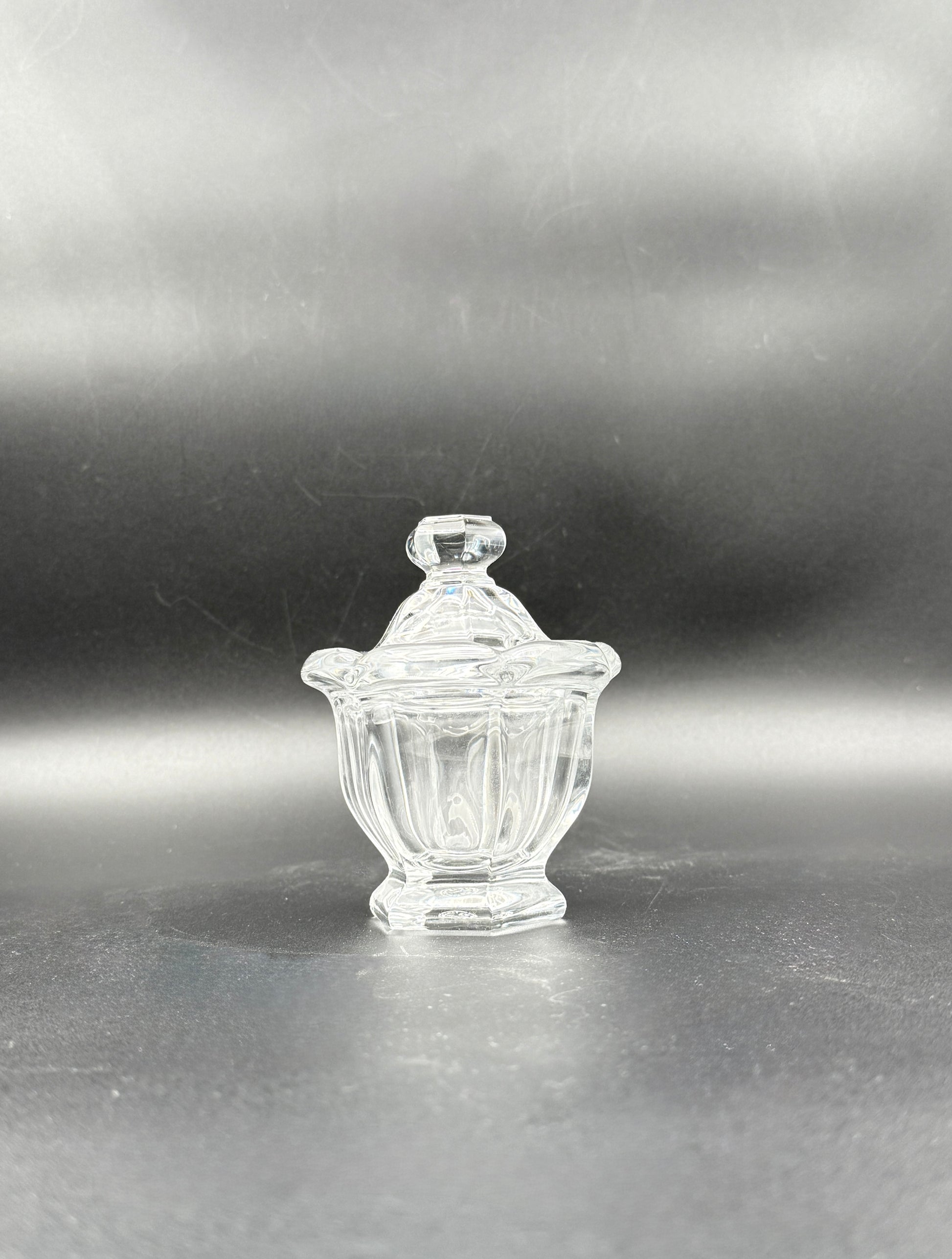 Baccarat Crystal Jam Jar with Lid France Clear Cut Glass