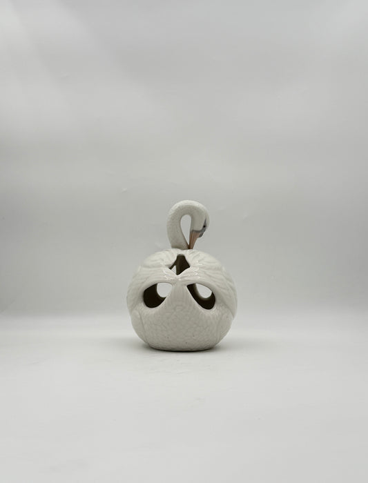 LLADRO Porcelain Swan Vase White Gloss Finish Elegant Decor Arts