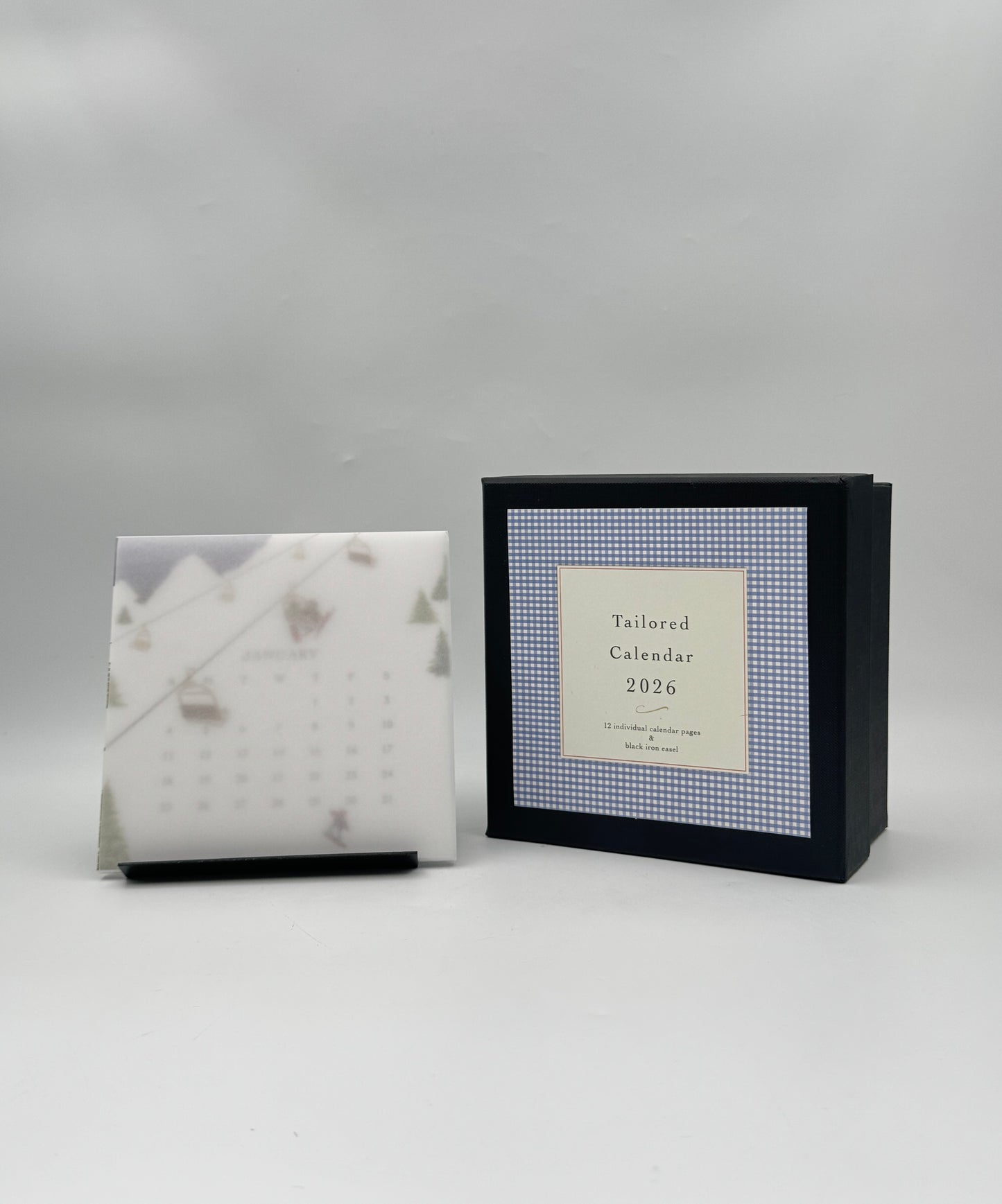 Karen Adams “Tailored” Desk Calendar – 2026 – Boxed with Easel