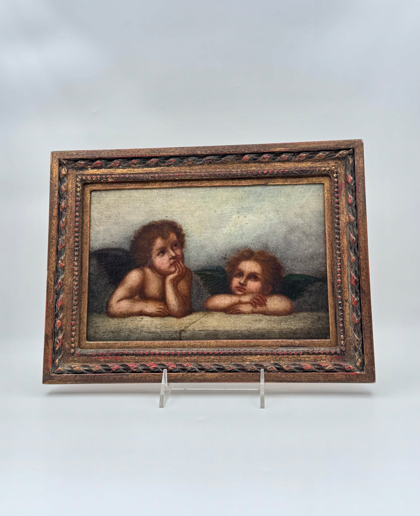 After Raphael “Cherubs” – Oil on Canvasboard – Framed