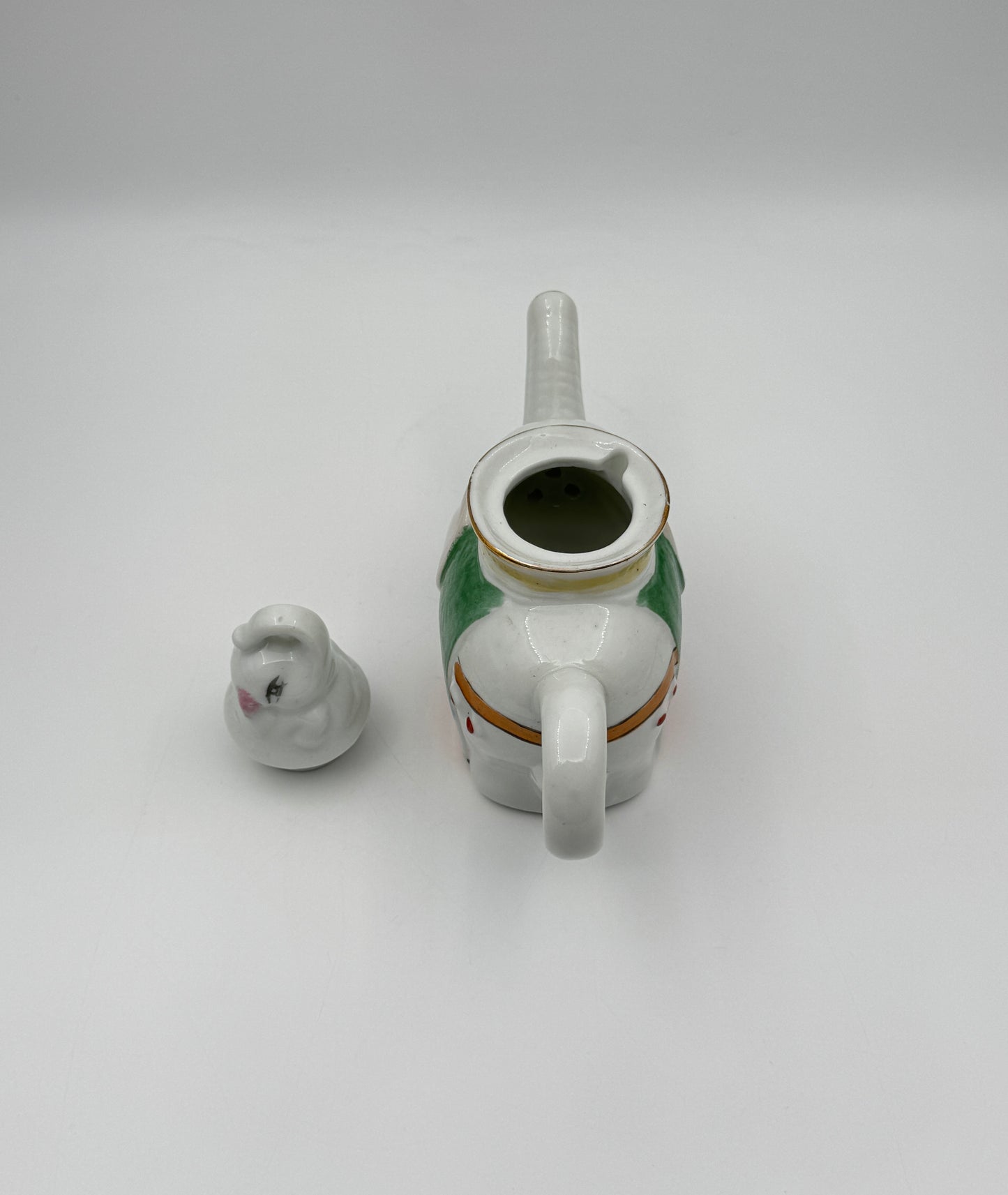 Pair of Chinese Elephant Porcelain Teapots – Large & Small