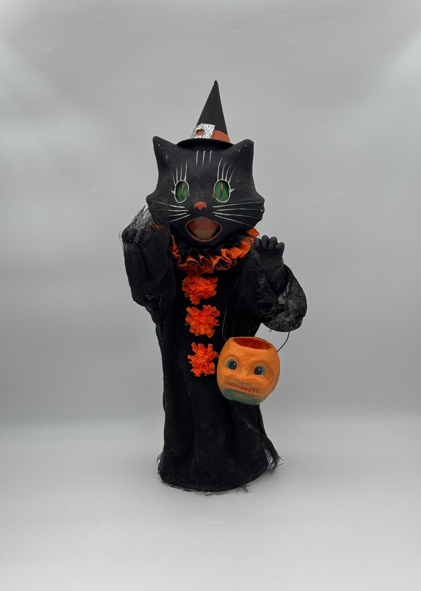 Bethany Lowe Scaredy Cat Ghoul – Halloween Paper Mache Figure