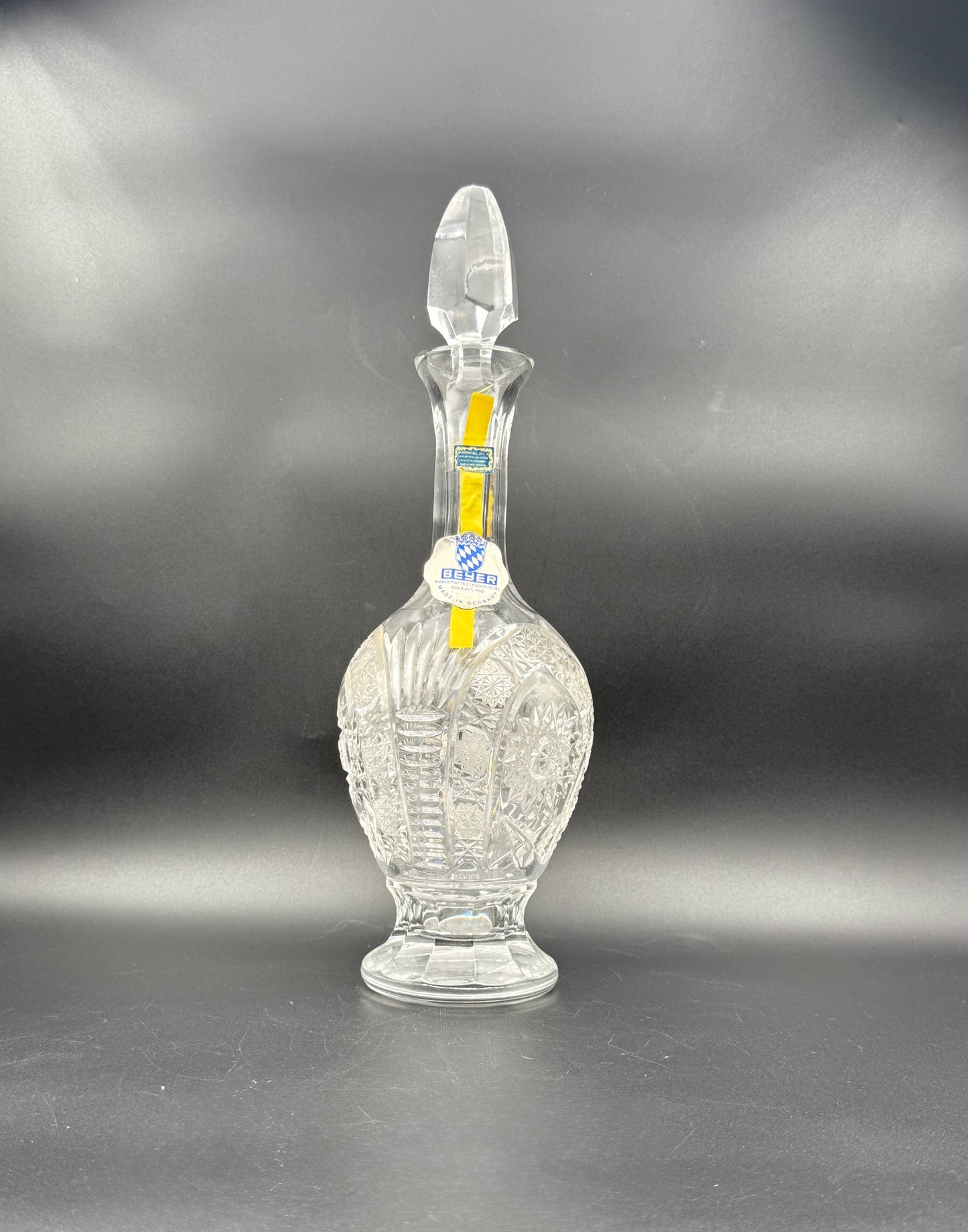 Beyer German Cut Crystal Decanter Set – 7-Piece with Stopper & Glasses