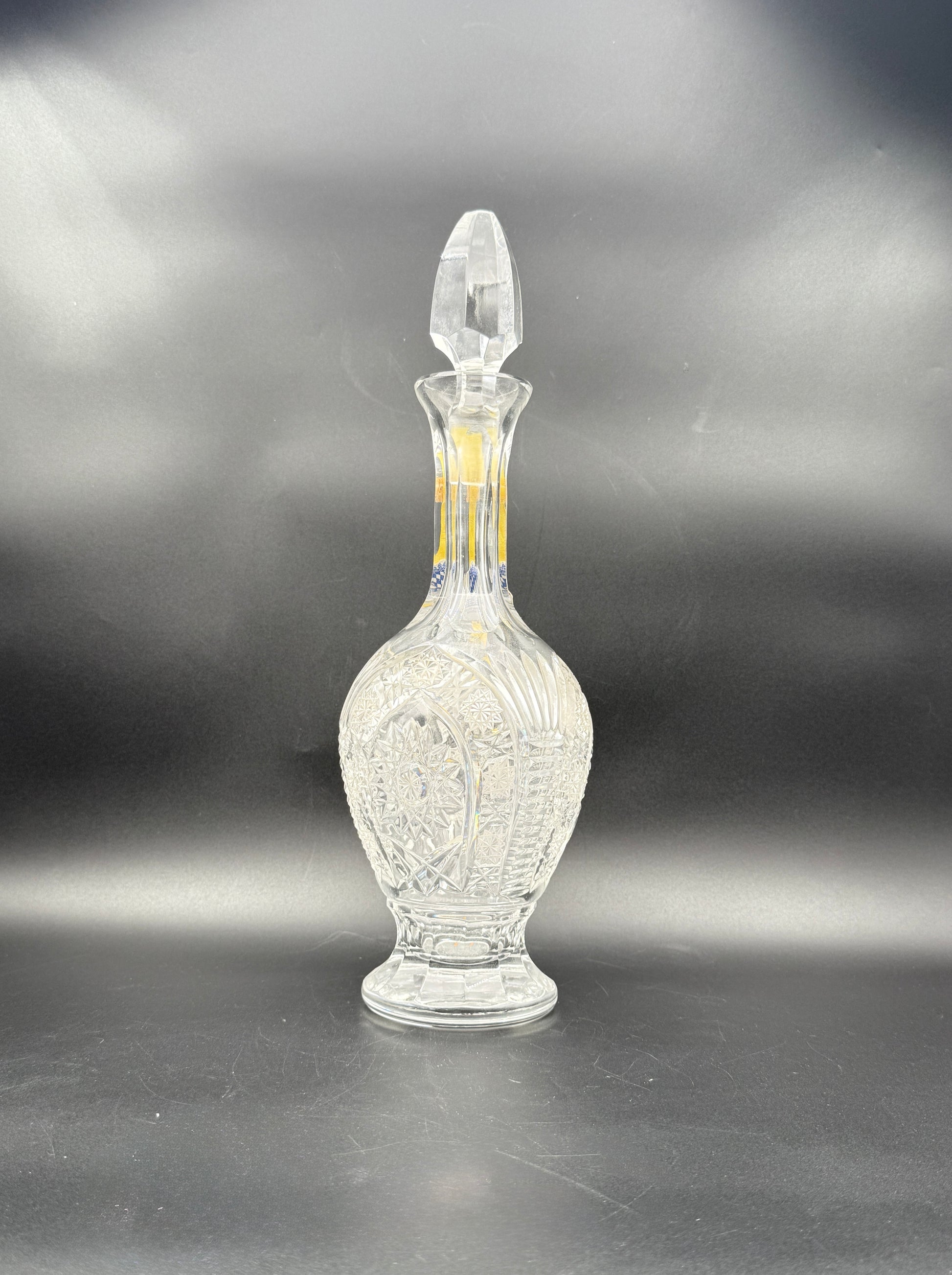 Beyer German Cut Crystal Decanter Set – 7-Piece with Stopper & Glasses