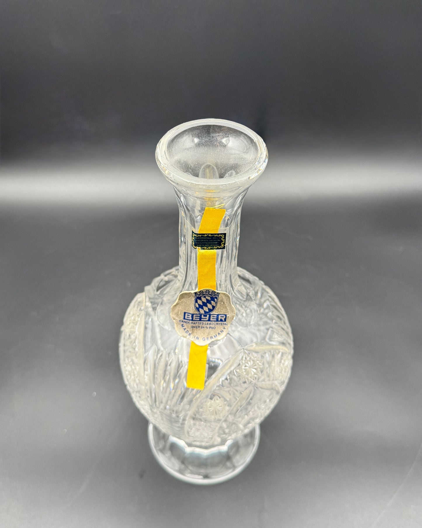 Beyer German Cut Crystal Decanter Set – 7-Piece with Stopper & Glasses