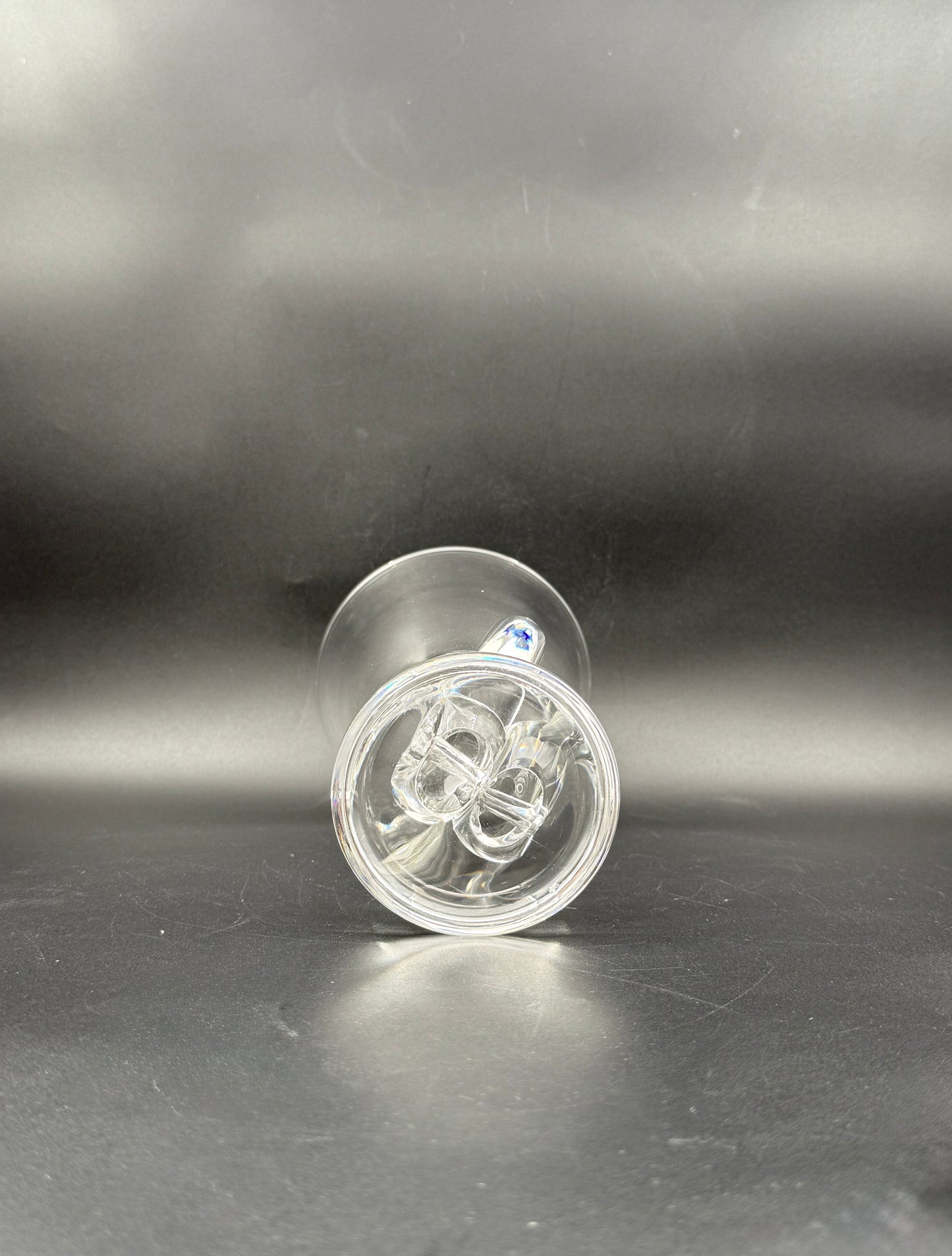 Steuben Crystal Vase – Clear Art Glass with Sculptural Pedestal