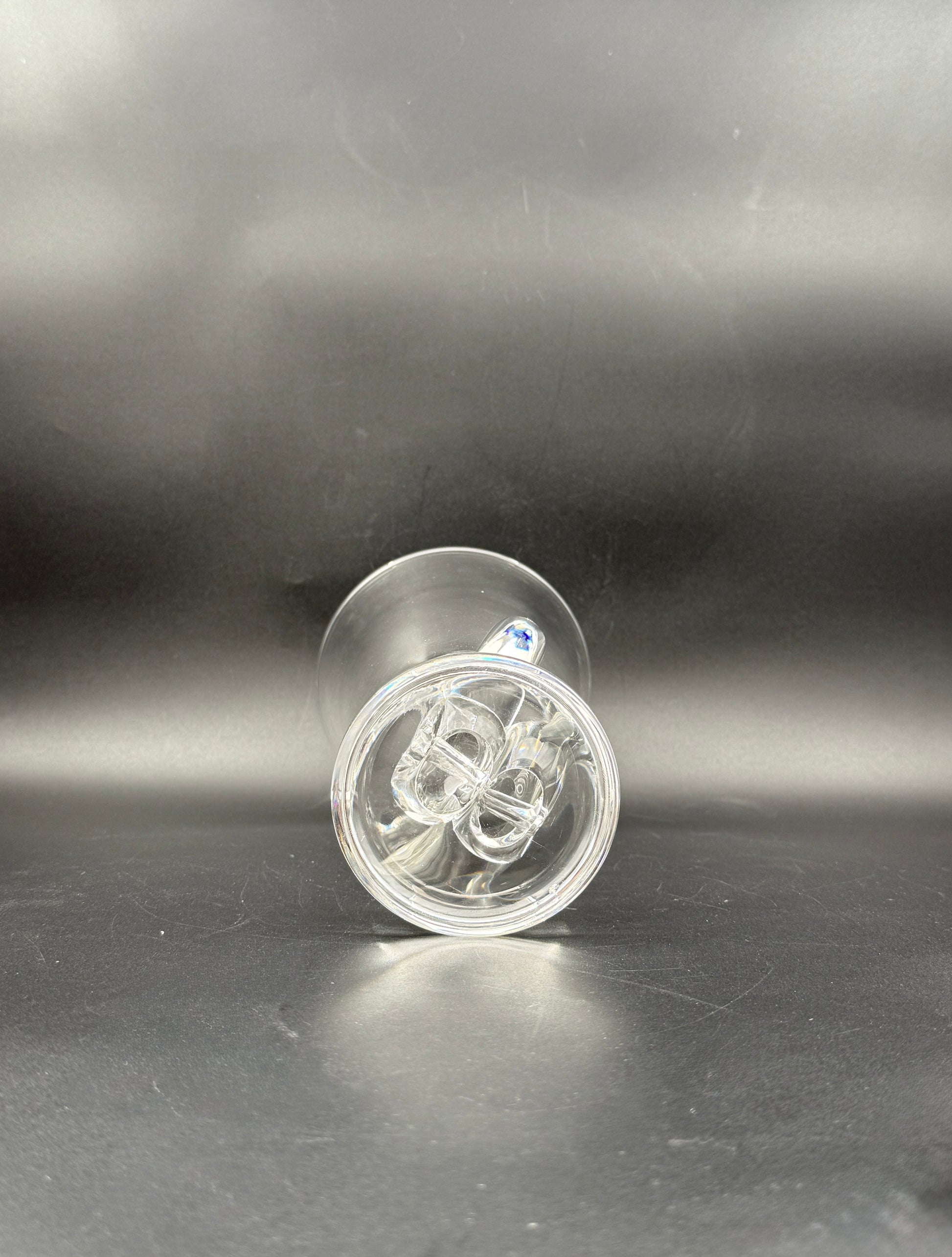 Steuben Crystal Vase – Clear Art Glass with Sculptural Pedestal