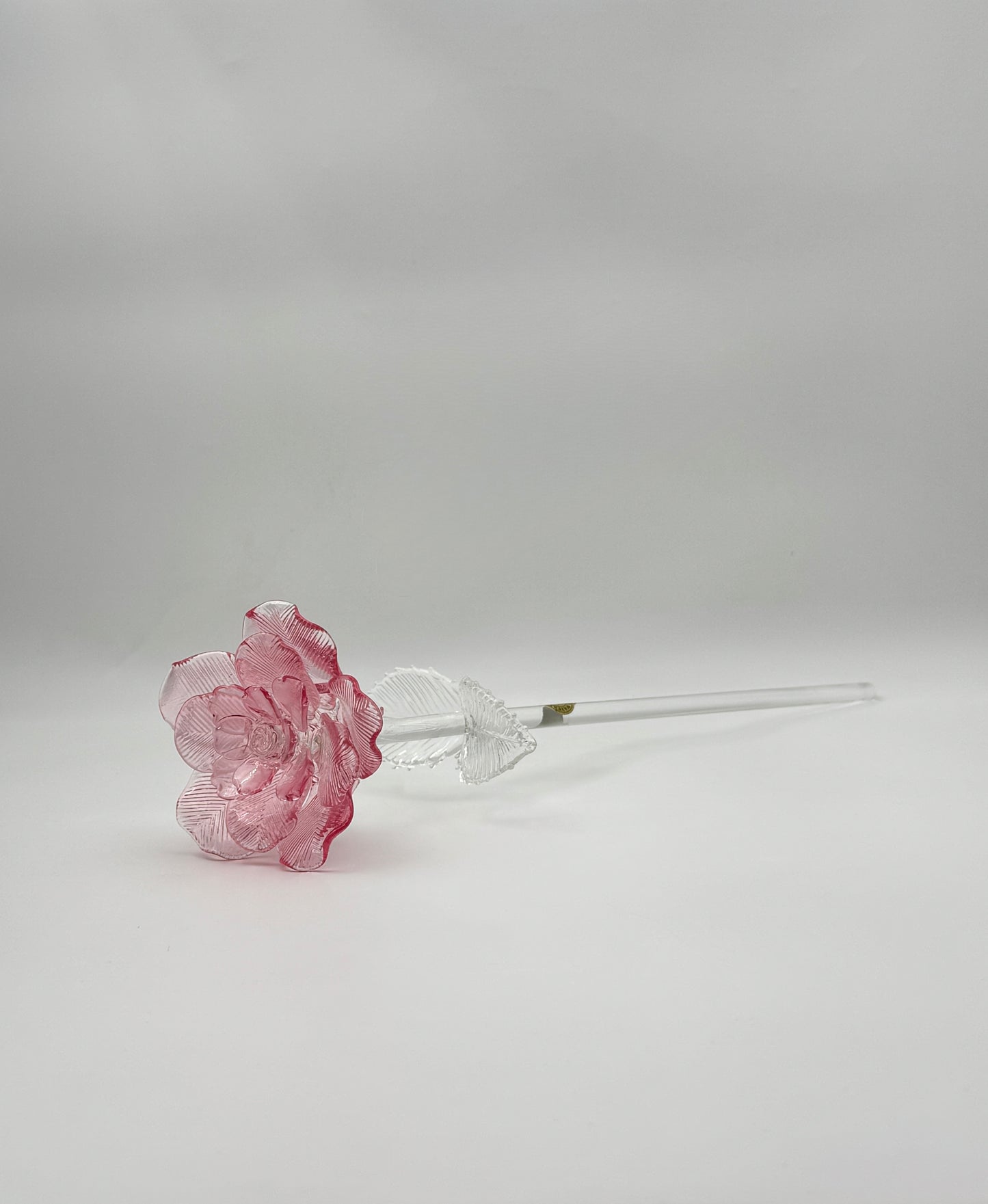 Waterford Crystal Pink Rose Figurine – Irish Glass with Original Box