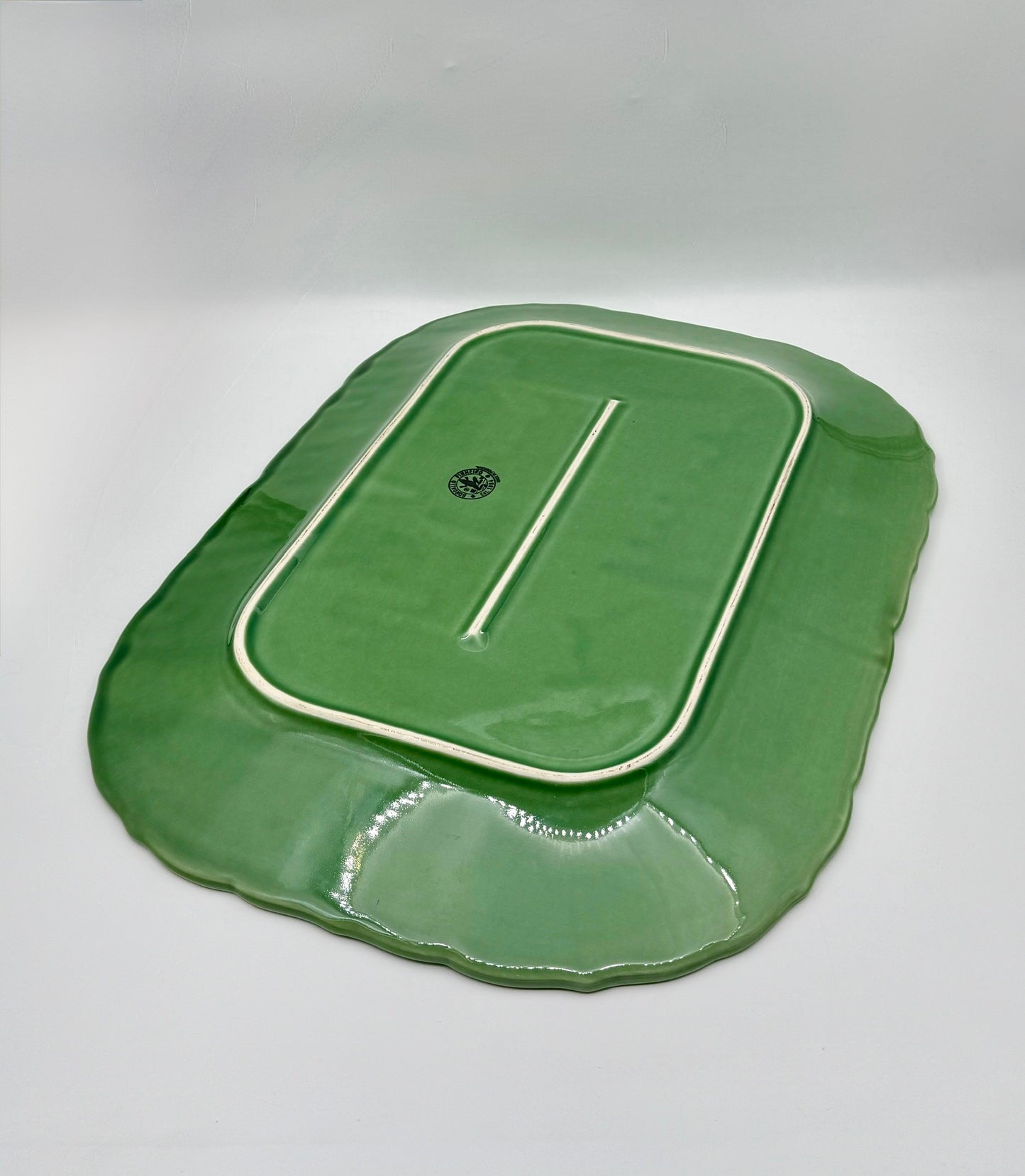 Bordallo Pinheiro Green Turkey Platter – Portugal Majolica