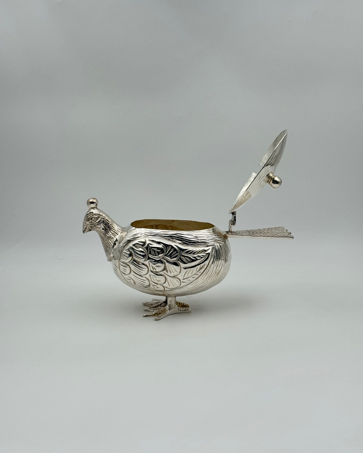 Hinged Partridge Condiment Box