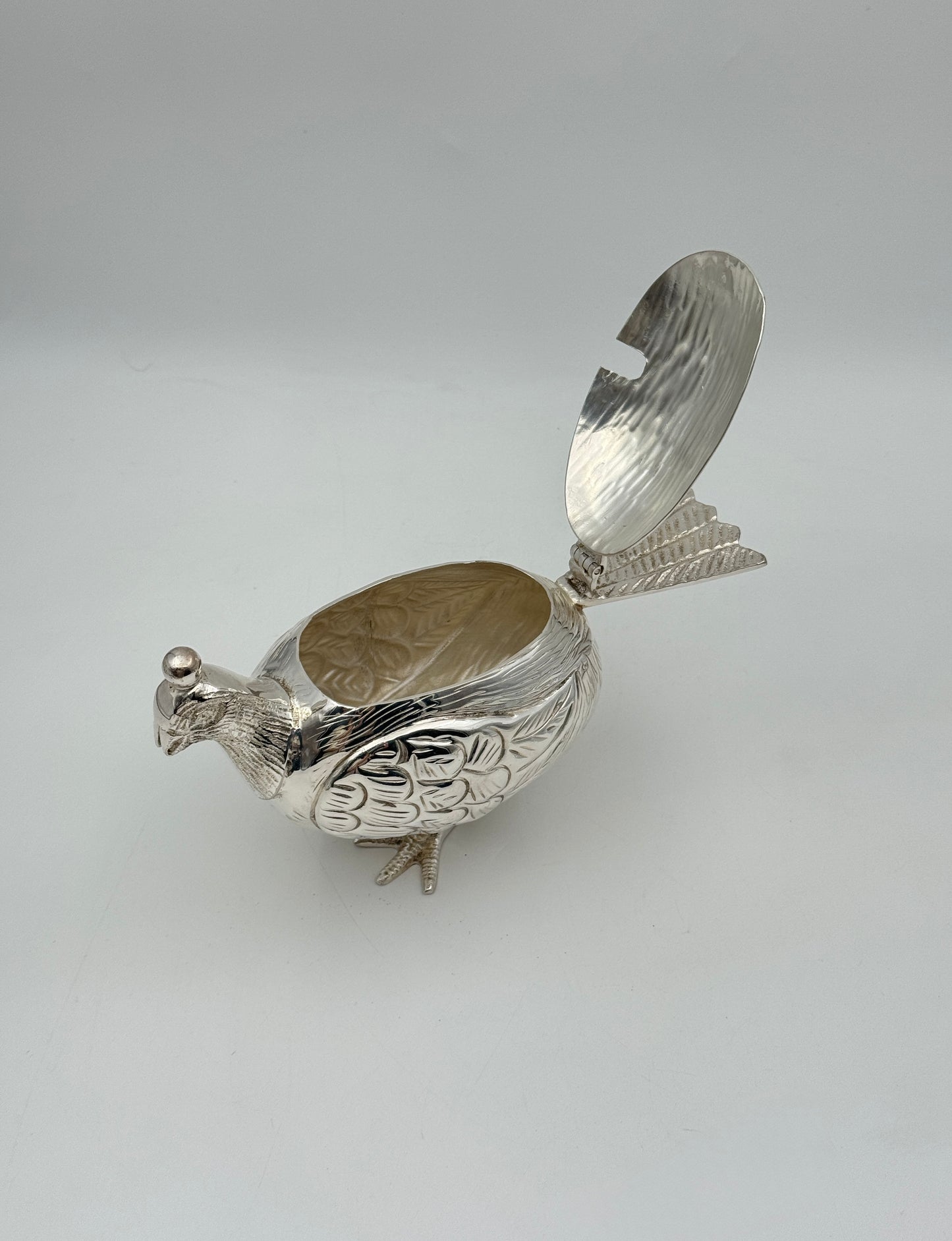Hinged Partridge Condiment Box